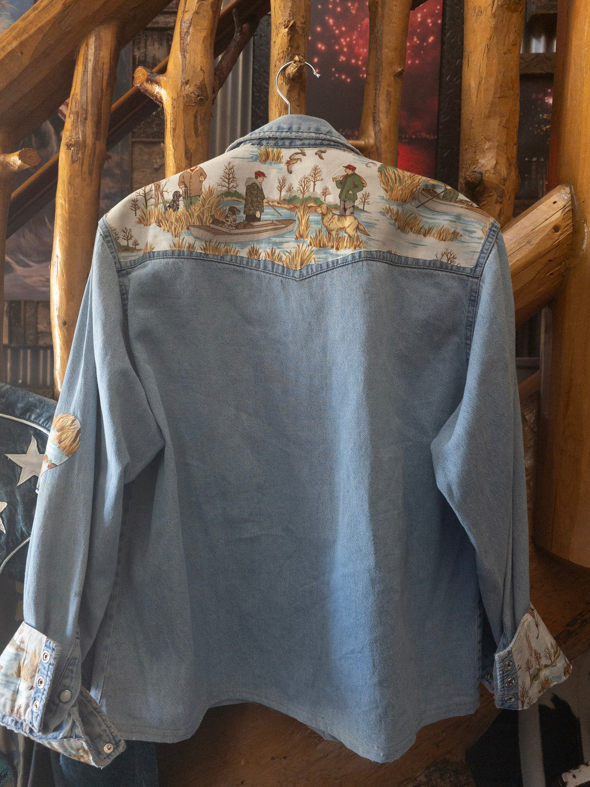 Vintage Wrangler Denim Duck Hunting Shirt – Pheasant & Waterfowl Print