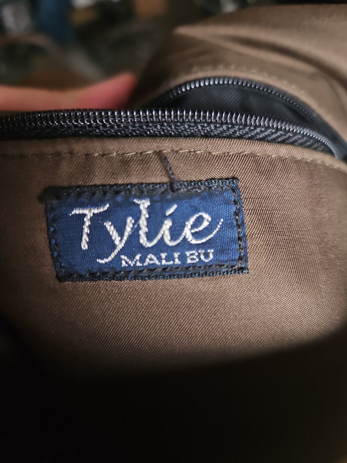 Vintage Tylie Malibu Tan Leather Studded Crossbody Shoulder Bag
