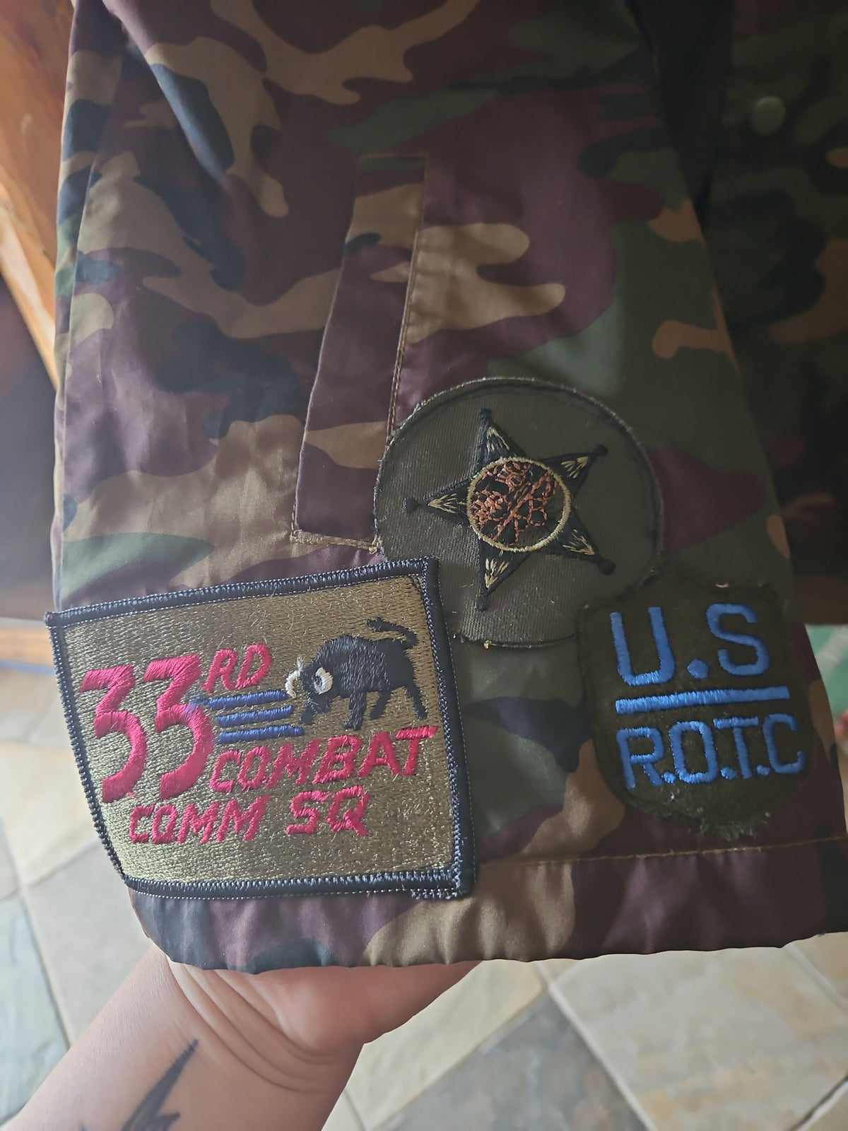 Vintage Vans Custom Camo Military Patch Jacket – Police, ROTC & USAF Patches