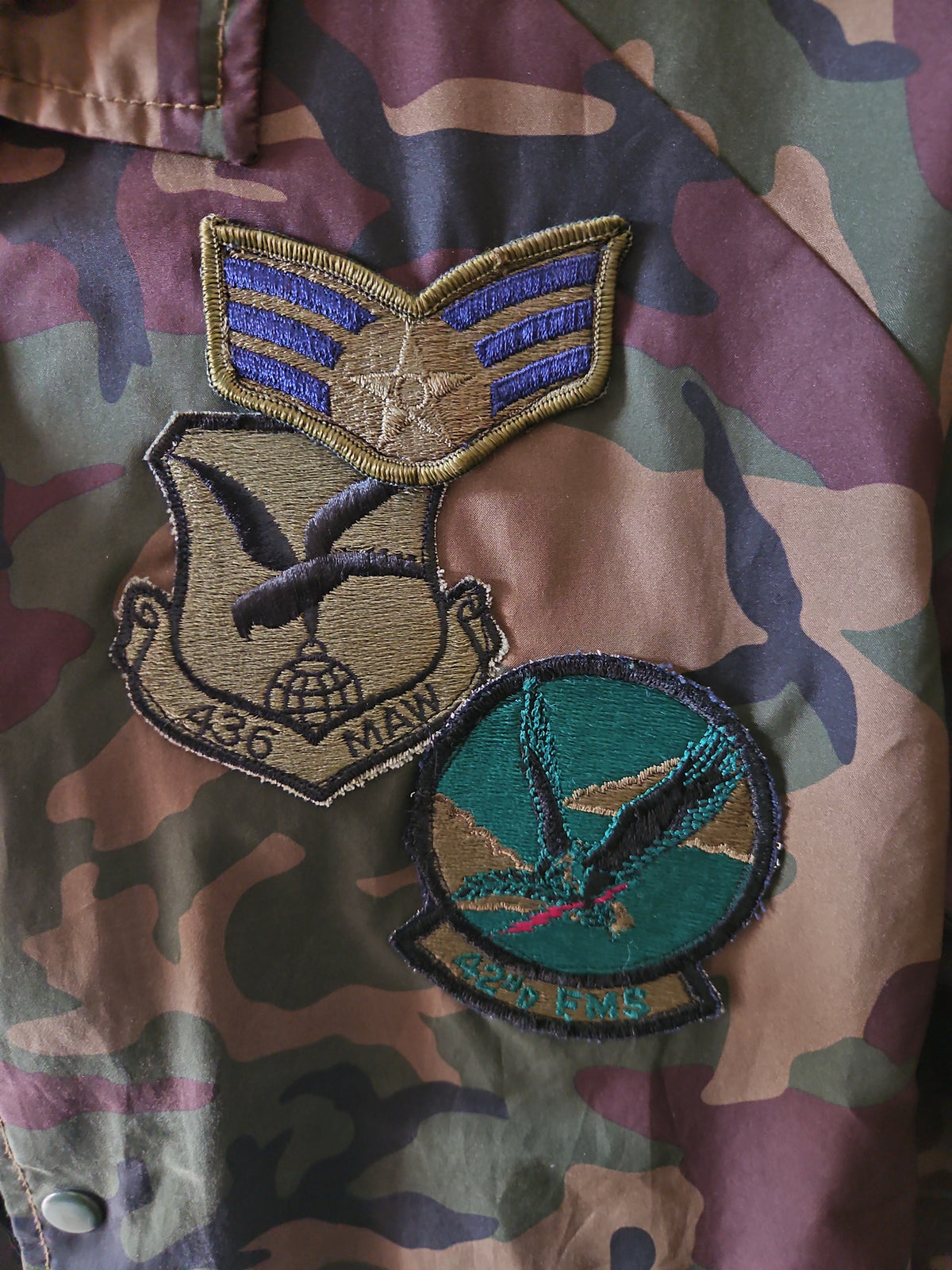 Vintage Vans Custom Camo Military Patch Jacket – Police, ROTC & USAF Patches