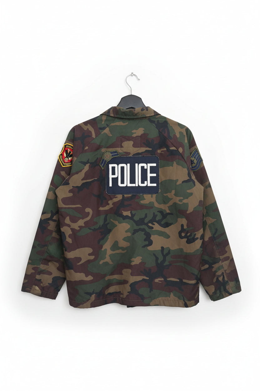 Vintage Vans Custom Camo Military Patch Jacket – Police, ROTC & USAF Patches