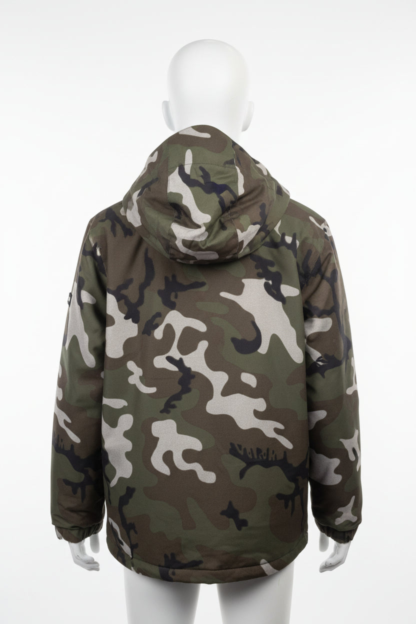 Volcom Boys’ Camo 10K Waterproof Hooded Jacket – Military Green