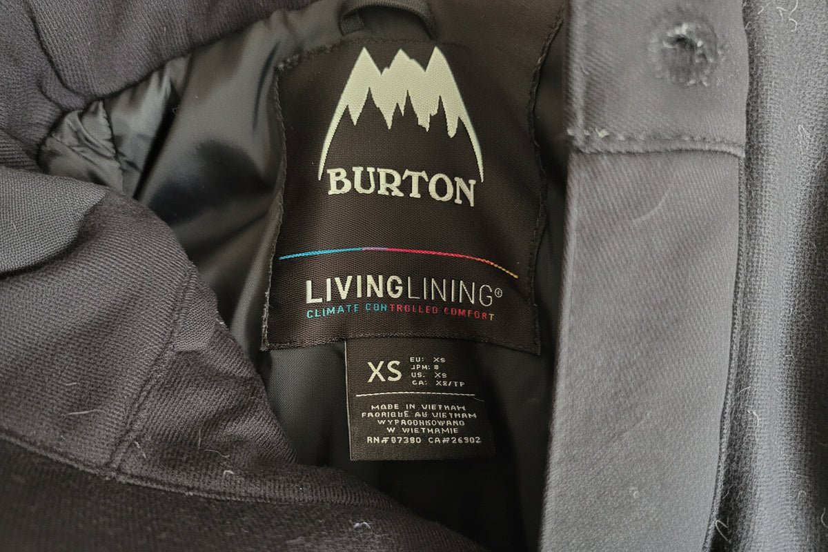 Burton Living Lining Women's Cargo Snowboard Ski Pants Black XS Waterproof