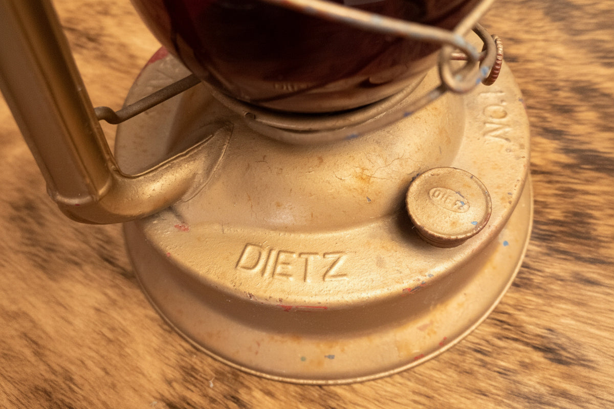 Antique Dietz Little Wizard Vintage Red Globe Lantern