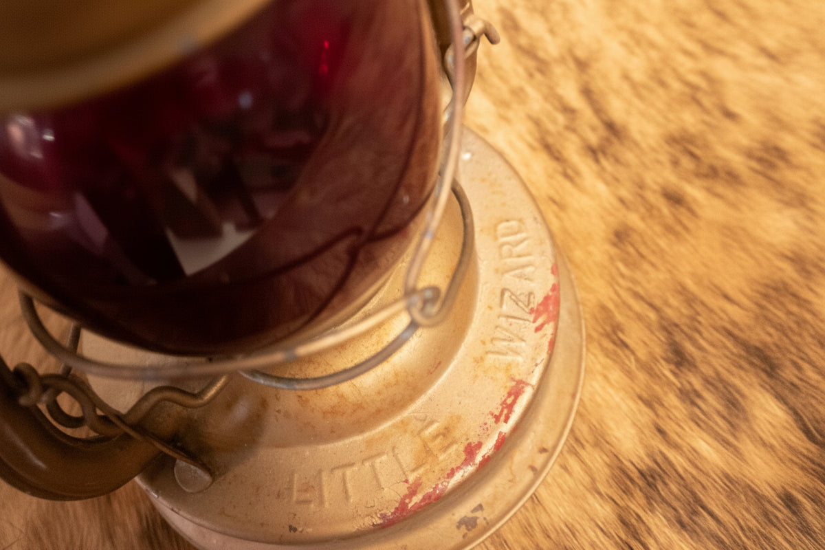 Antique Dietz Little Wizard Vintage Red Globe Lantern