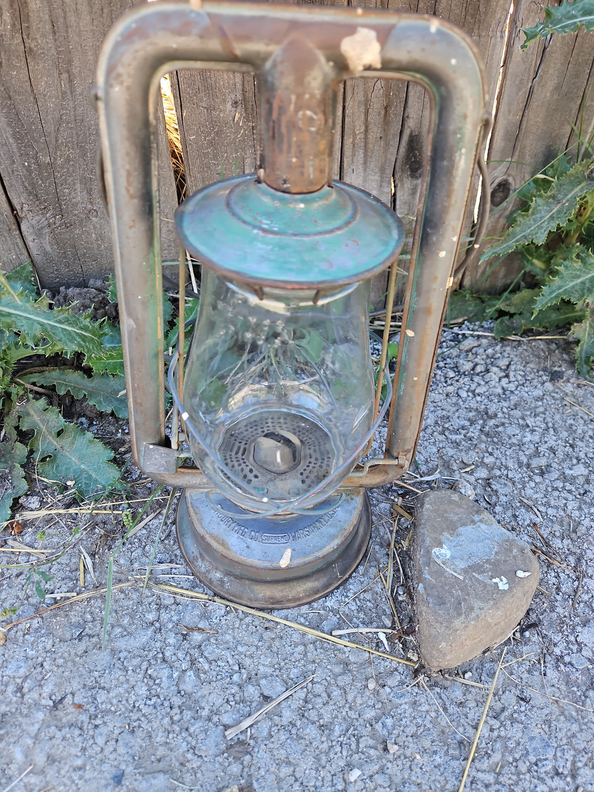 Vintage Dietz No. 2 D-Lite Supreme Kerosene Lantern Loc-Nob Rochester NY Railroad Barn Lantern