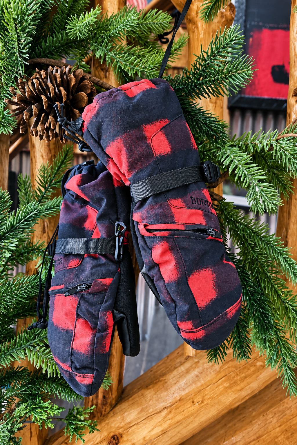 Burton DRYRIDE Black & Red Snowboard Ski Gloves
