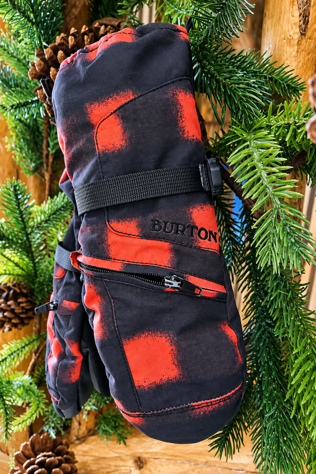 Burton DRYRIDE Black & Red Snowboard Ski Gloves