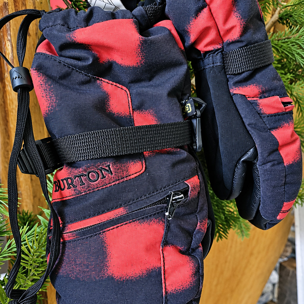 Vintage Burton DRYRIDE Black & Red Snowboard Ski Gloves