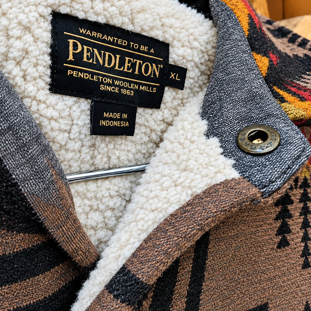 Pendleton Sherpa-Lined Aztec Button-Up Jacket