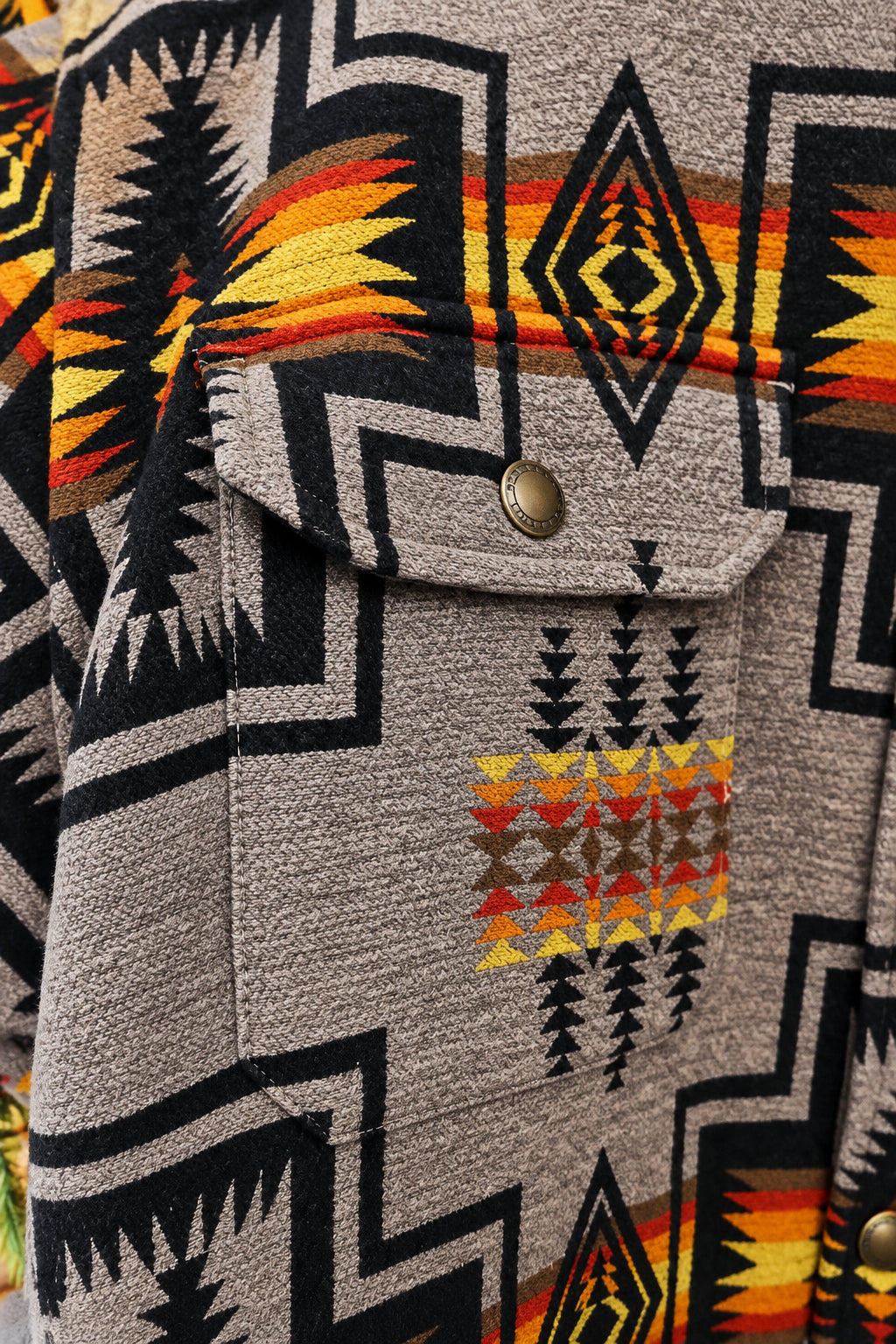 Pendleton Sherpa-Lined Aztec Button-Up Jacket
