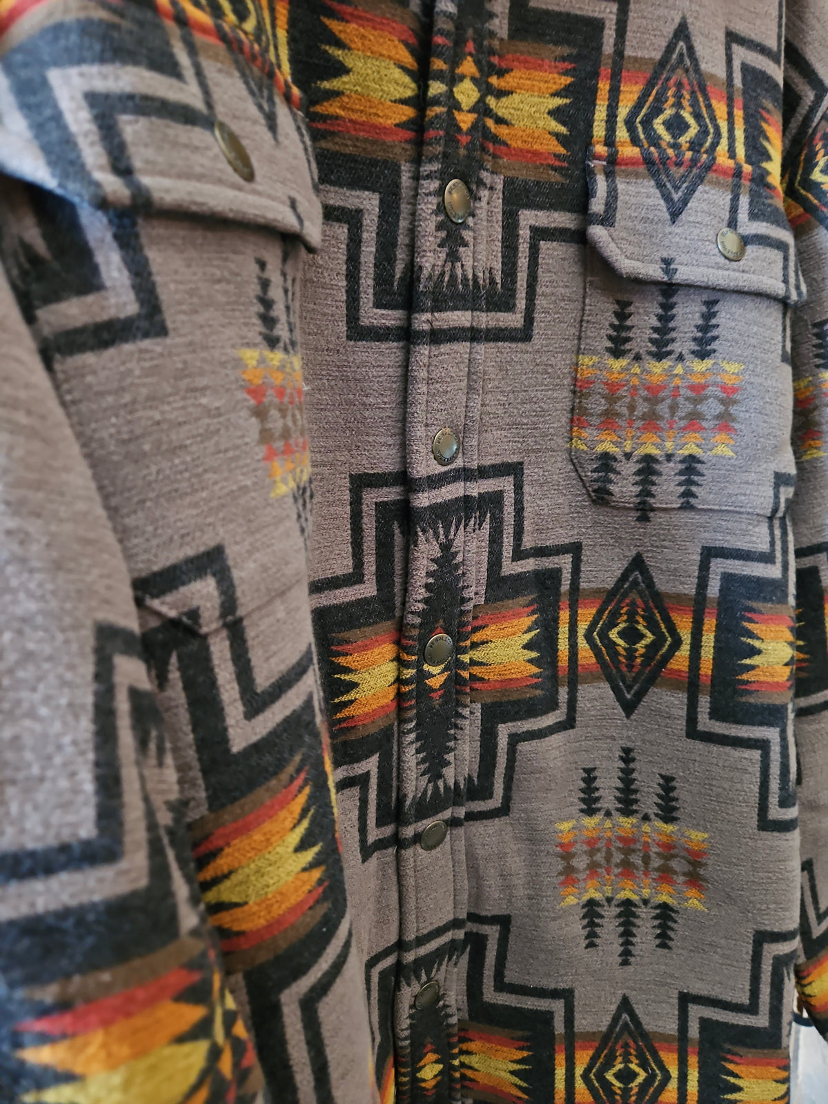 Pendleton Sherpa-Lined Aztec Button-Up Jacket