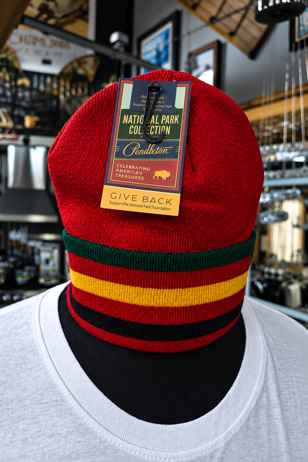 Pendleton National Park Collection "Rainier" Red Beanie – One Size