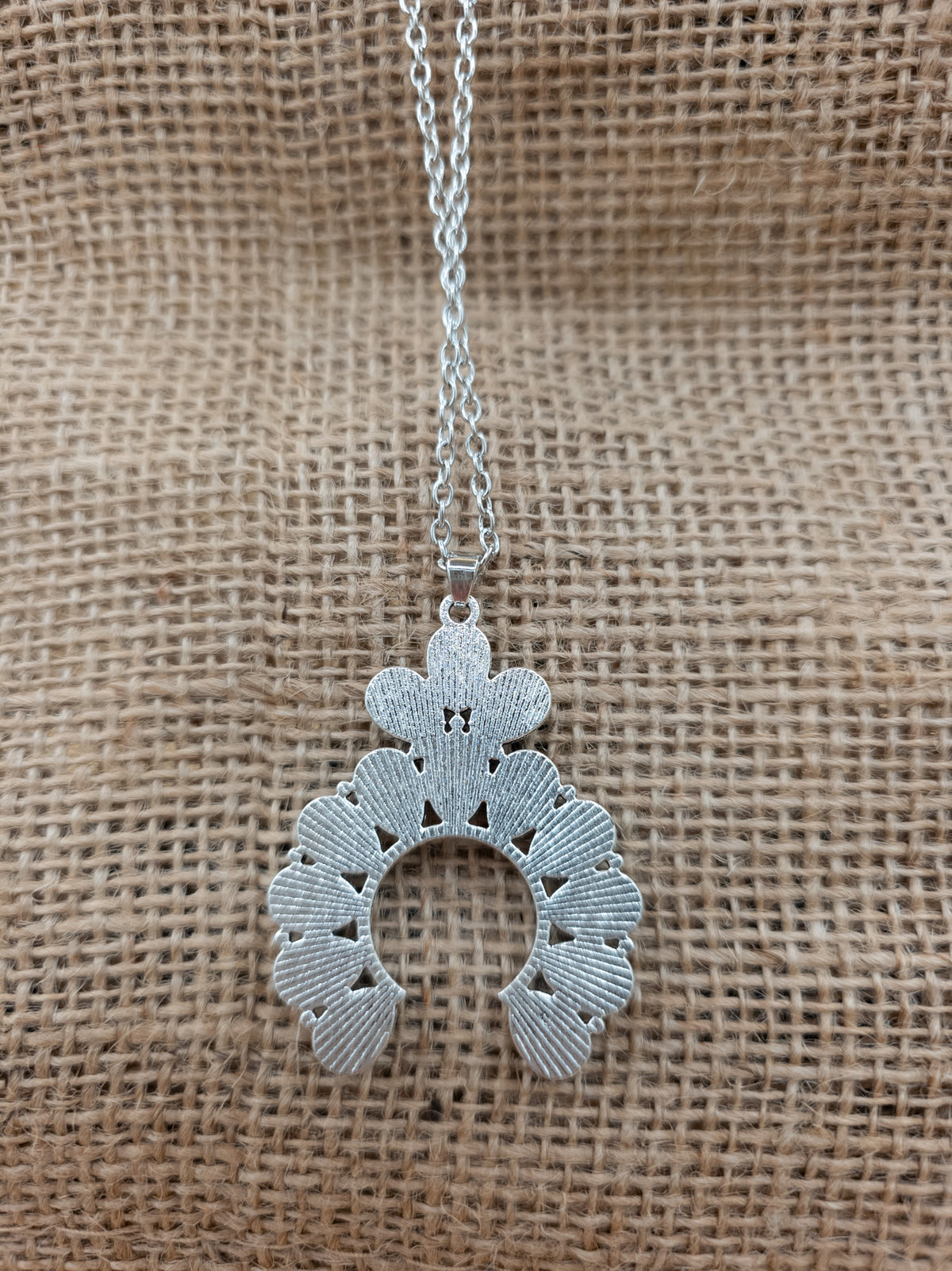 Turquoise-Style Blue Stone Pendant Necklace