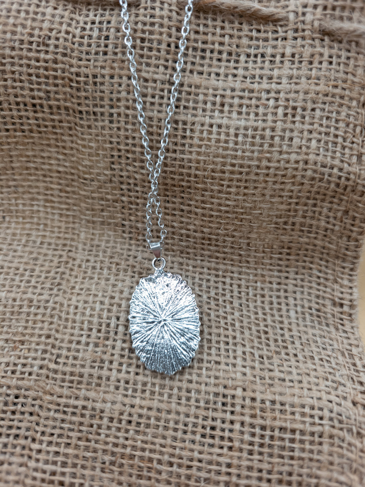Faux Turquoise Oval Cluster Pendant Necklace