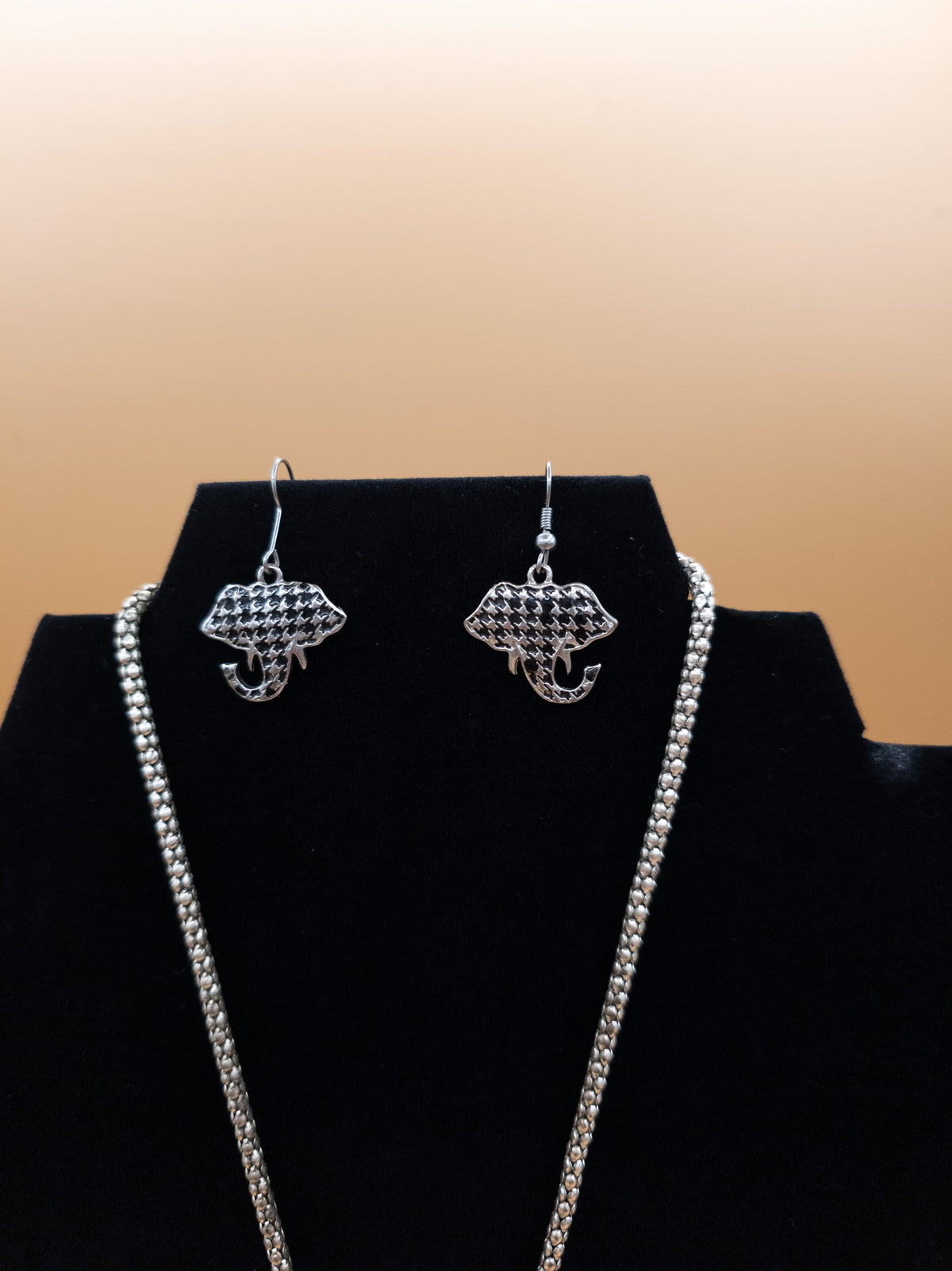 Elephant Necklace & Matching Earrings