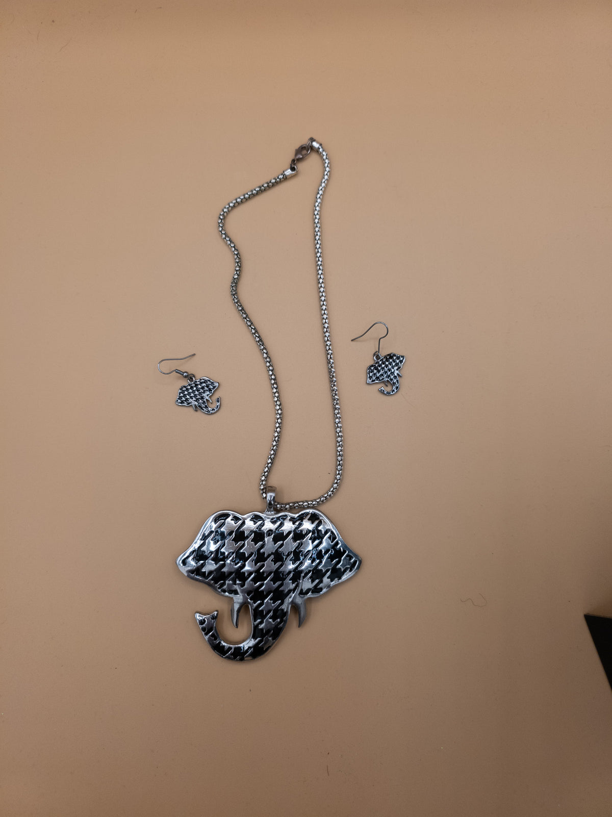 Elephant Necklace & Matching Earrings