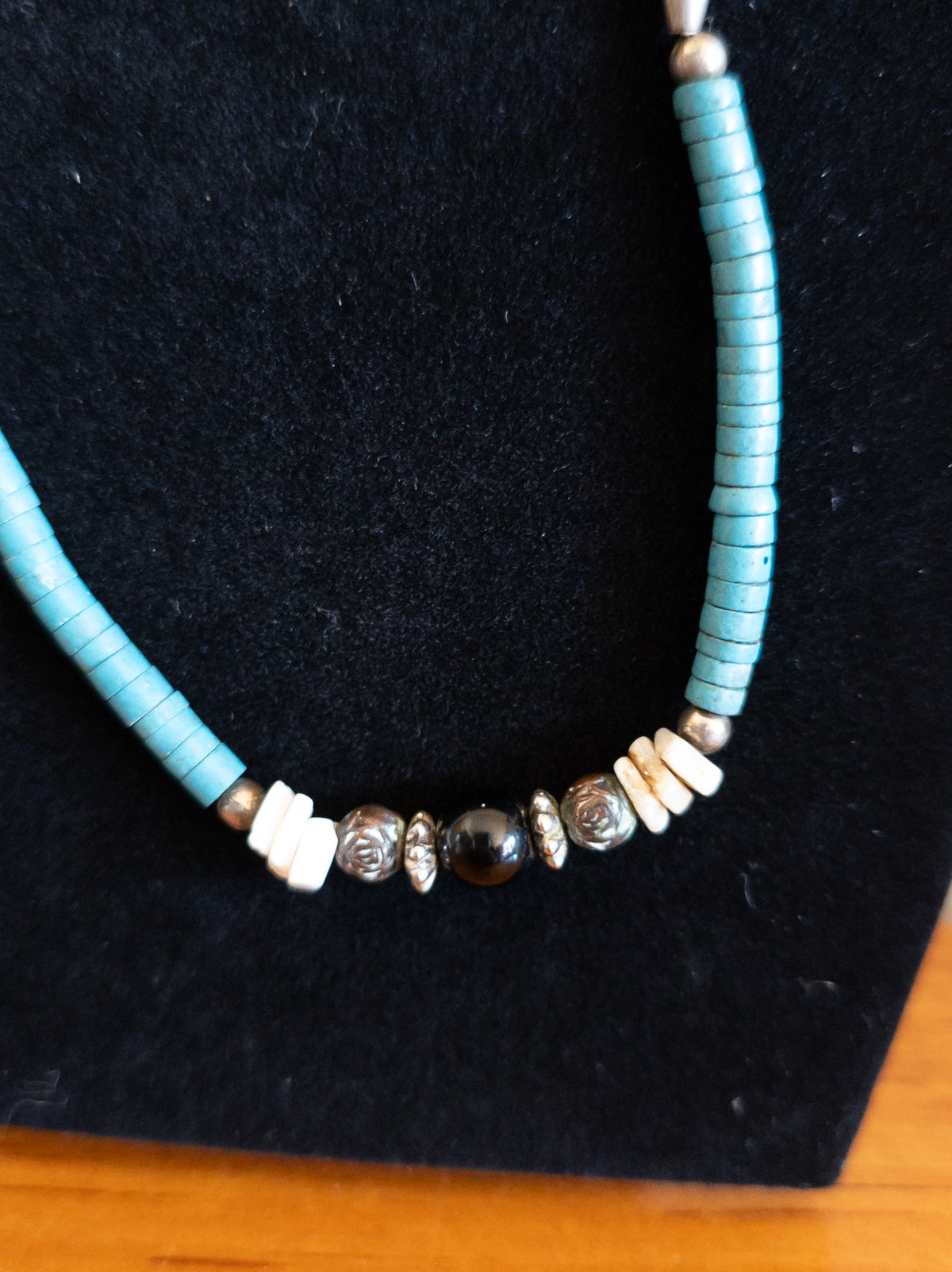 Turquoise Necklace Navajo Heishi Beads Genuine Natural