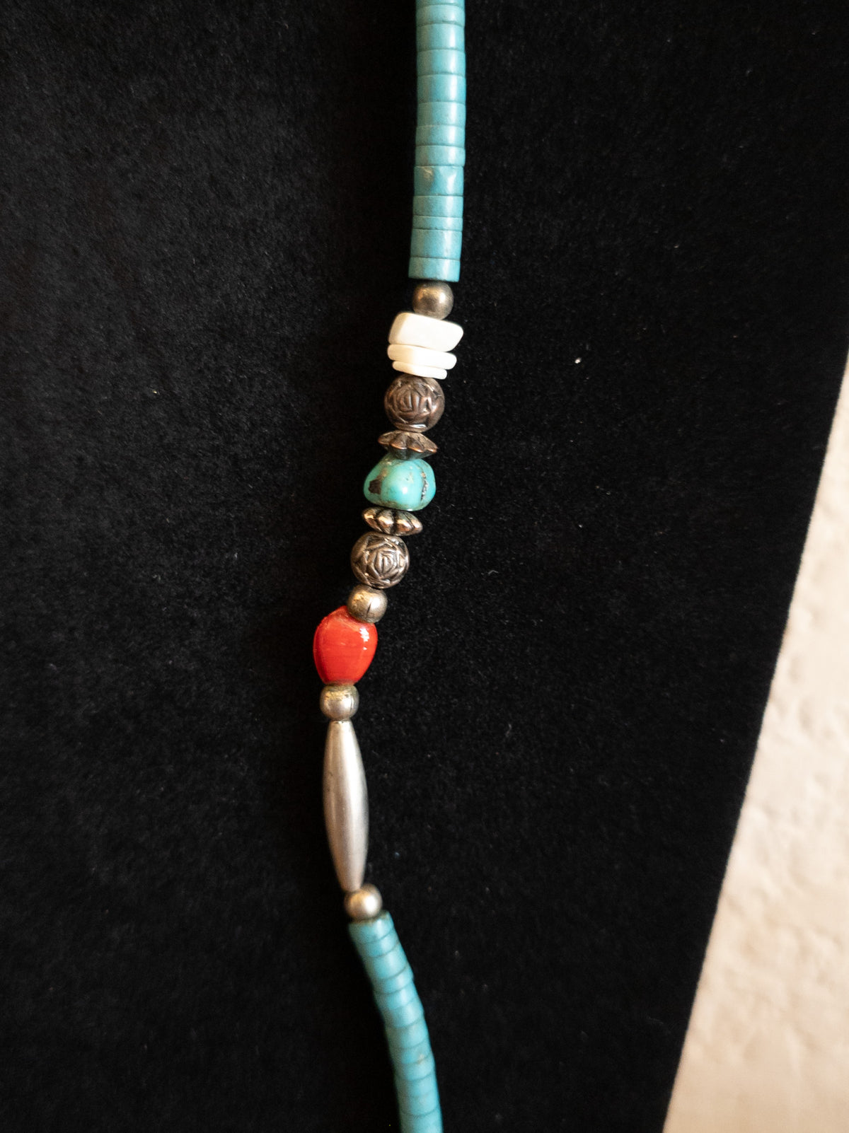 Turquoise Necklace Navajo Heishi Beads Genuine Natural