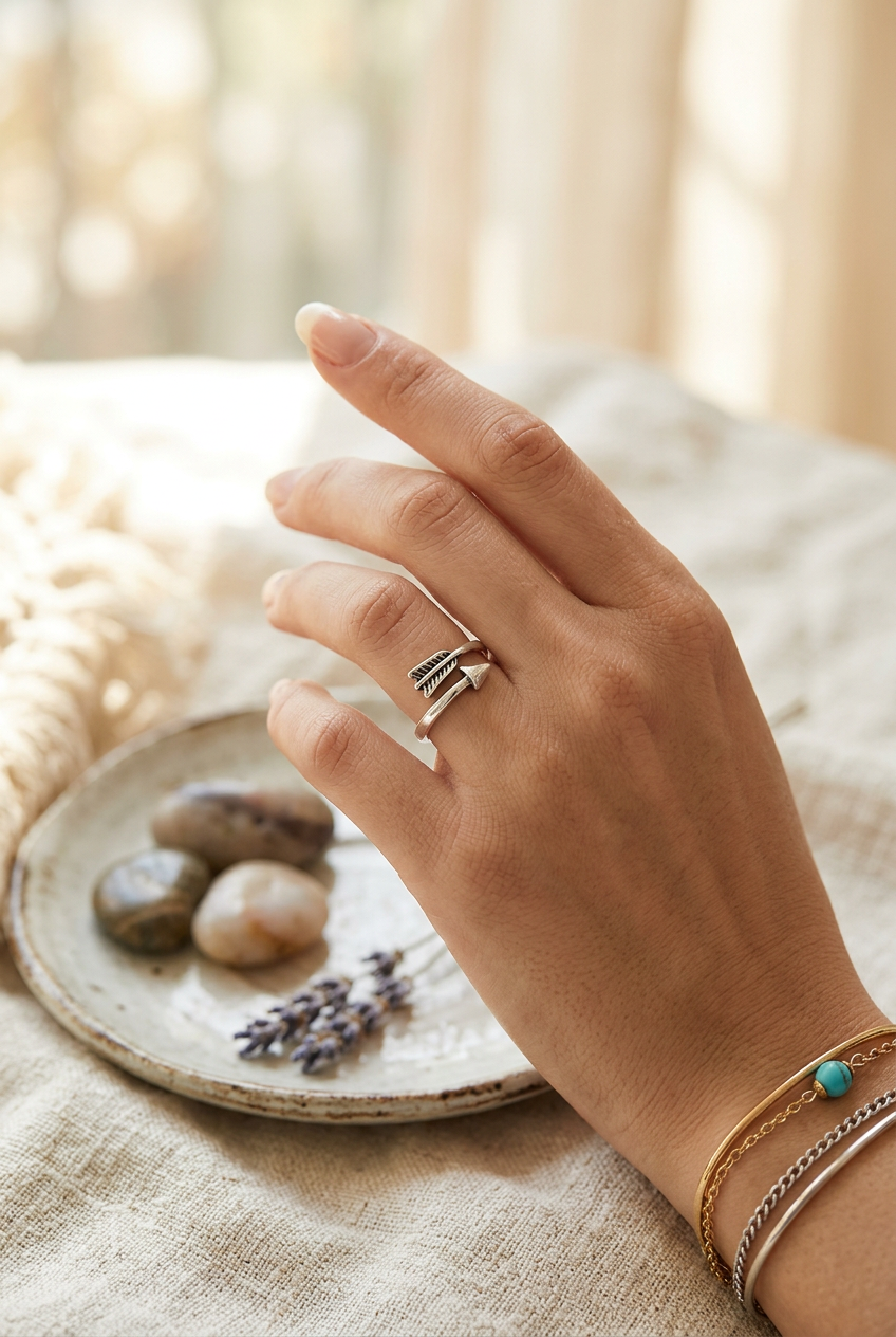 Arrow Wrap Ring – Size 7.5 Adjustable
