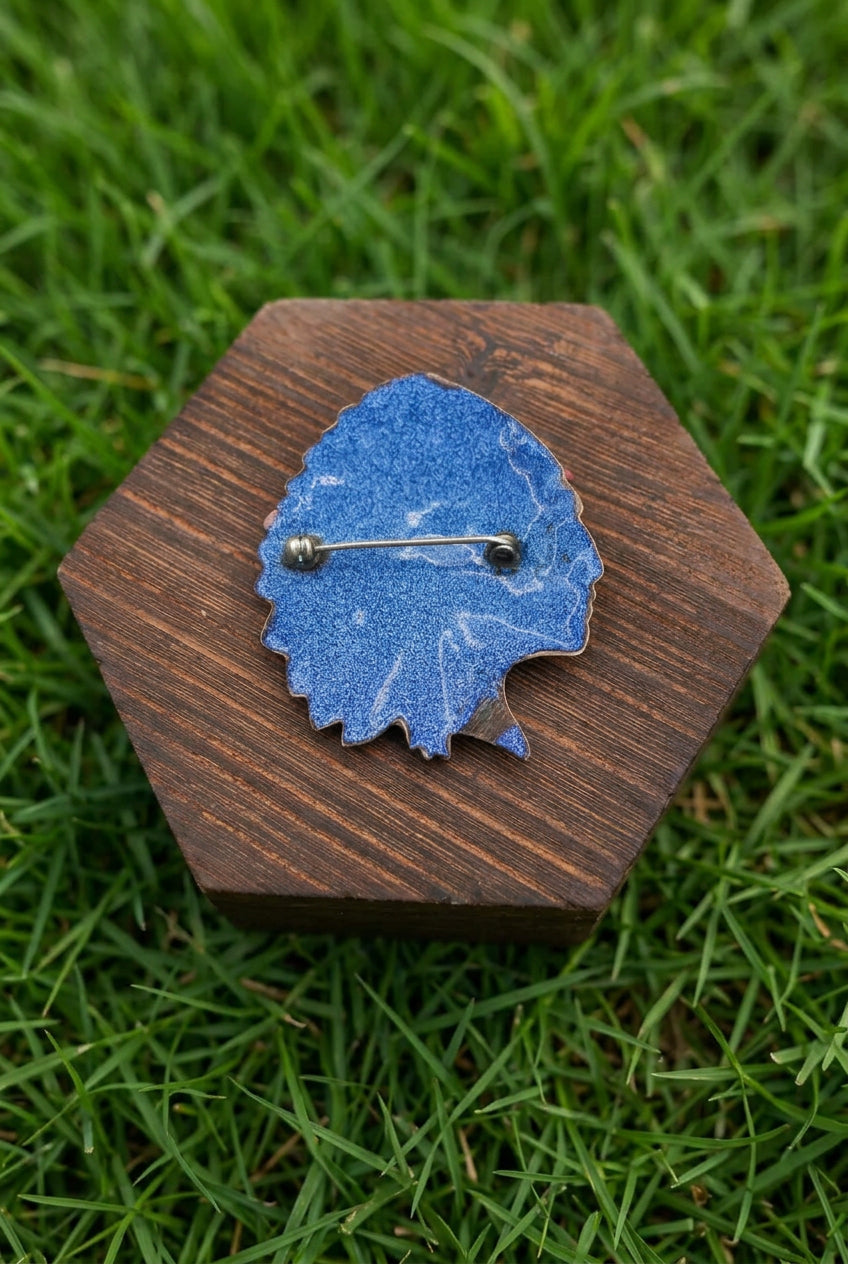 Native American-Inspired Multicolor Feather Headdress Enamel Pin