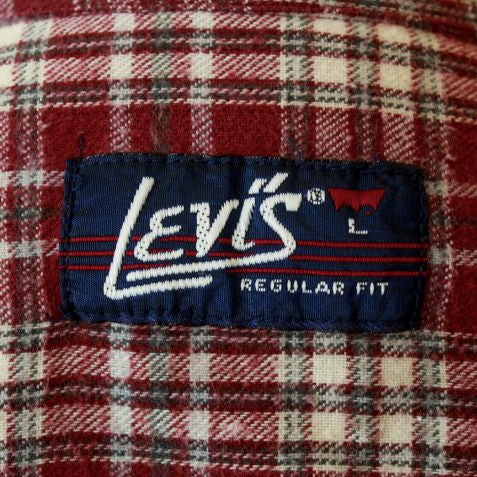 Levis Red Plaid with Ruby Red Snap Button Up