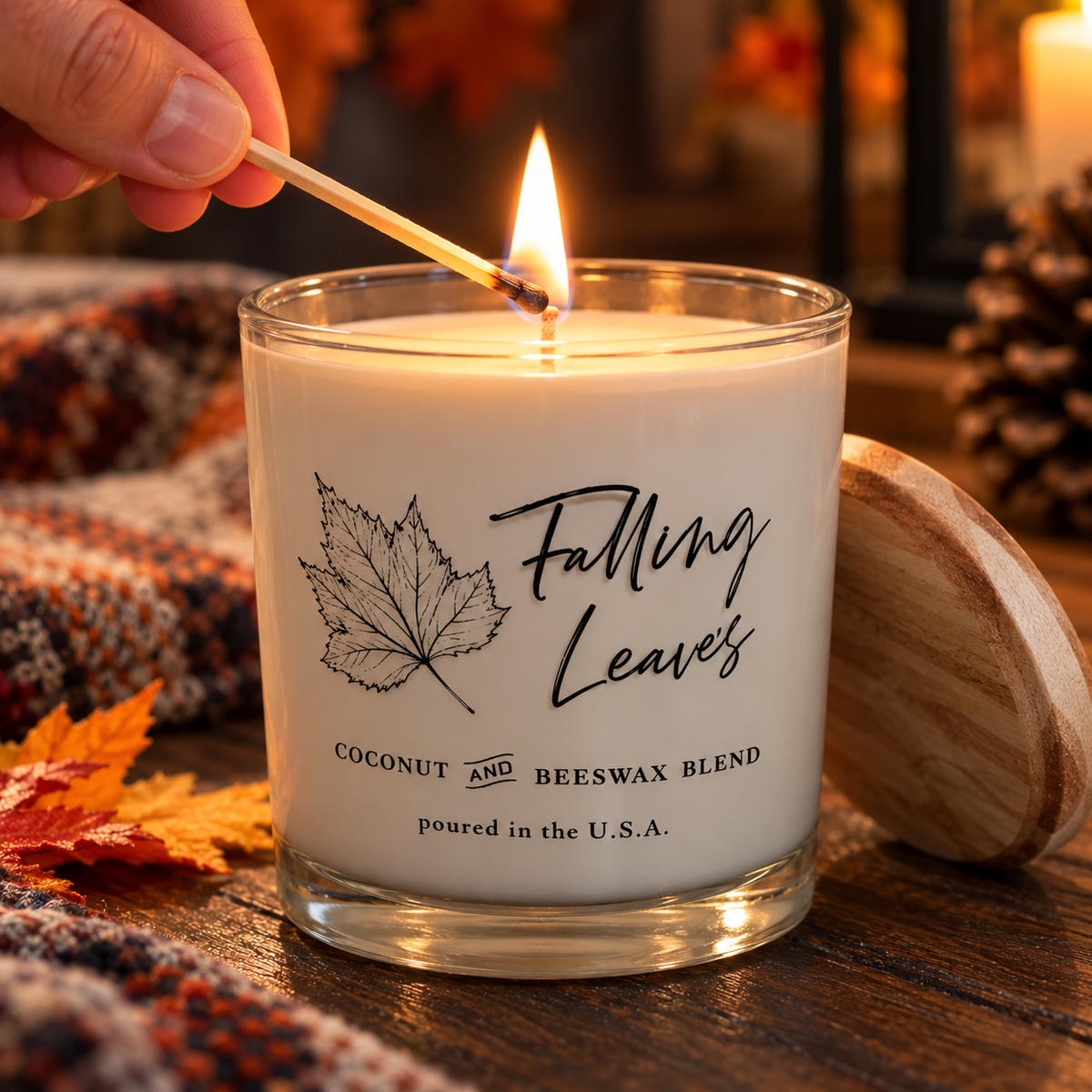 Falling Leaves Candle