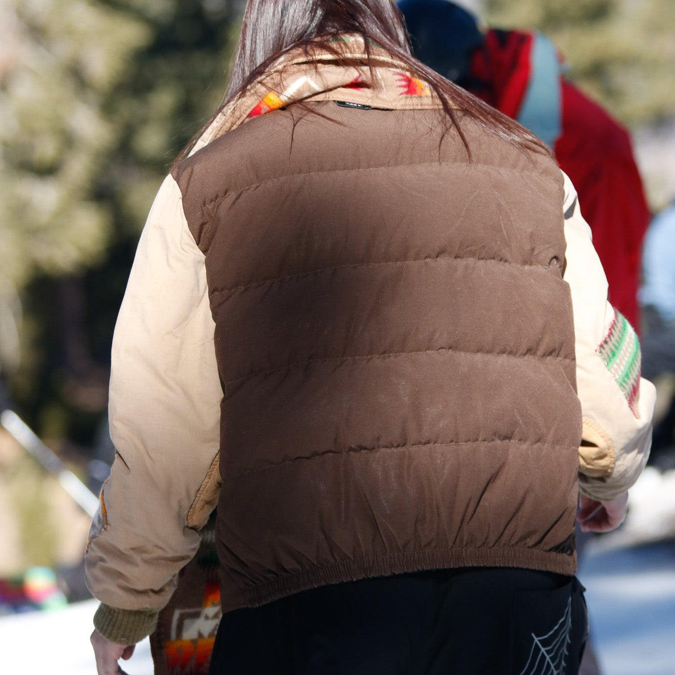 "Down By Sports Guide" Brown 1980's Winter Jacket with Handsewn Pendleton & Matching Scarf Set