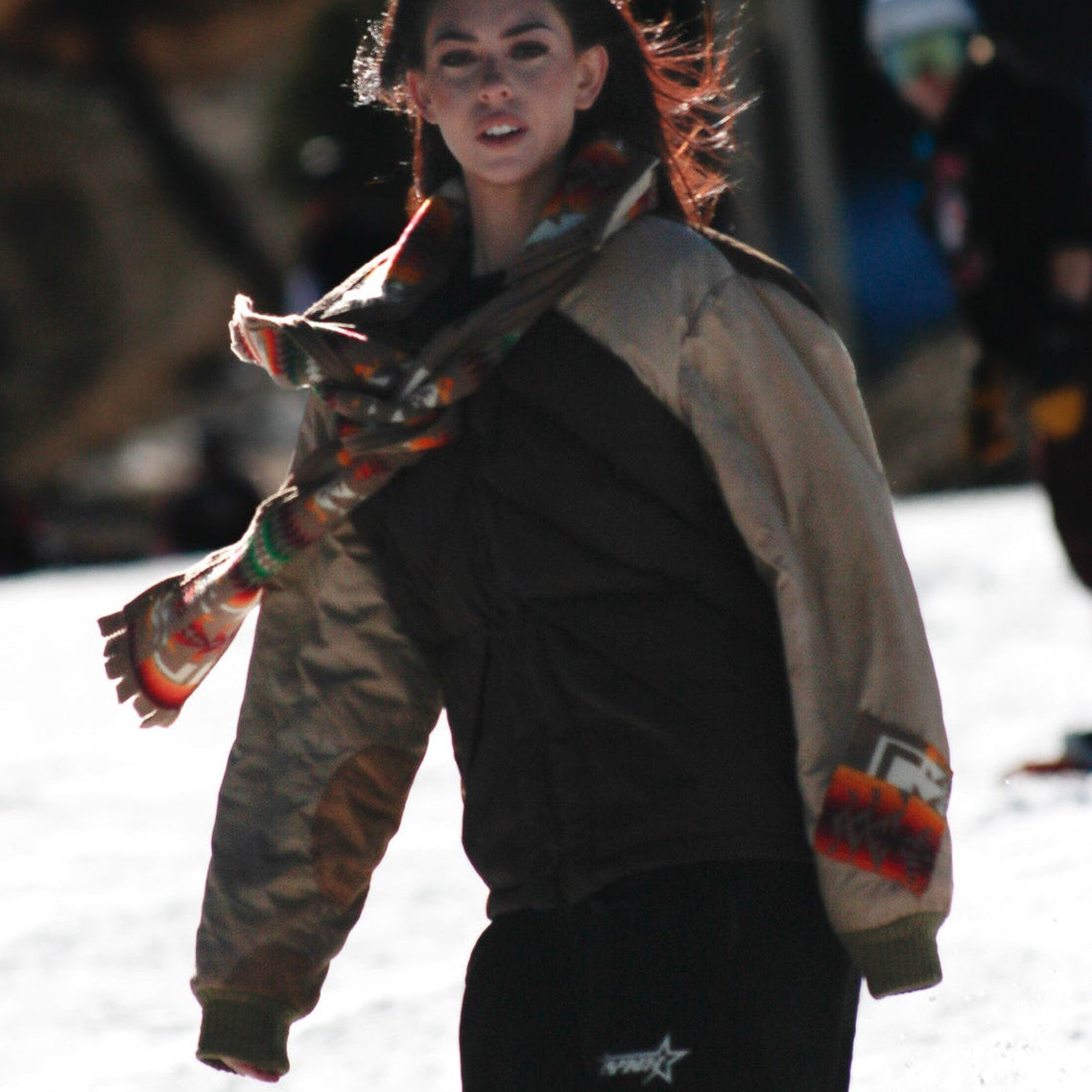 "Down By Sports Guide" Brown 1980's Winter Jacket with Handsewn Pendleton & Matching Scarf Set