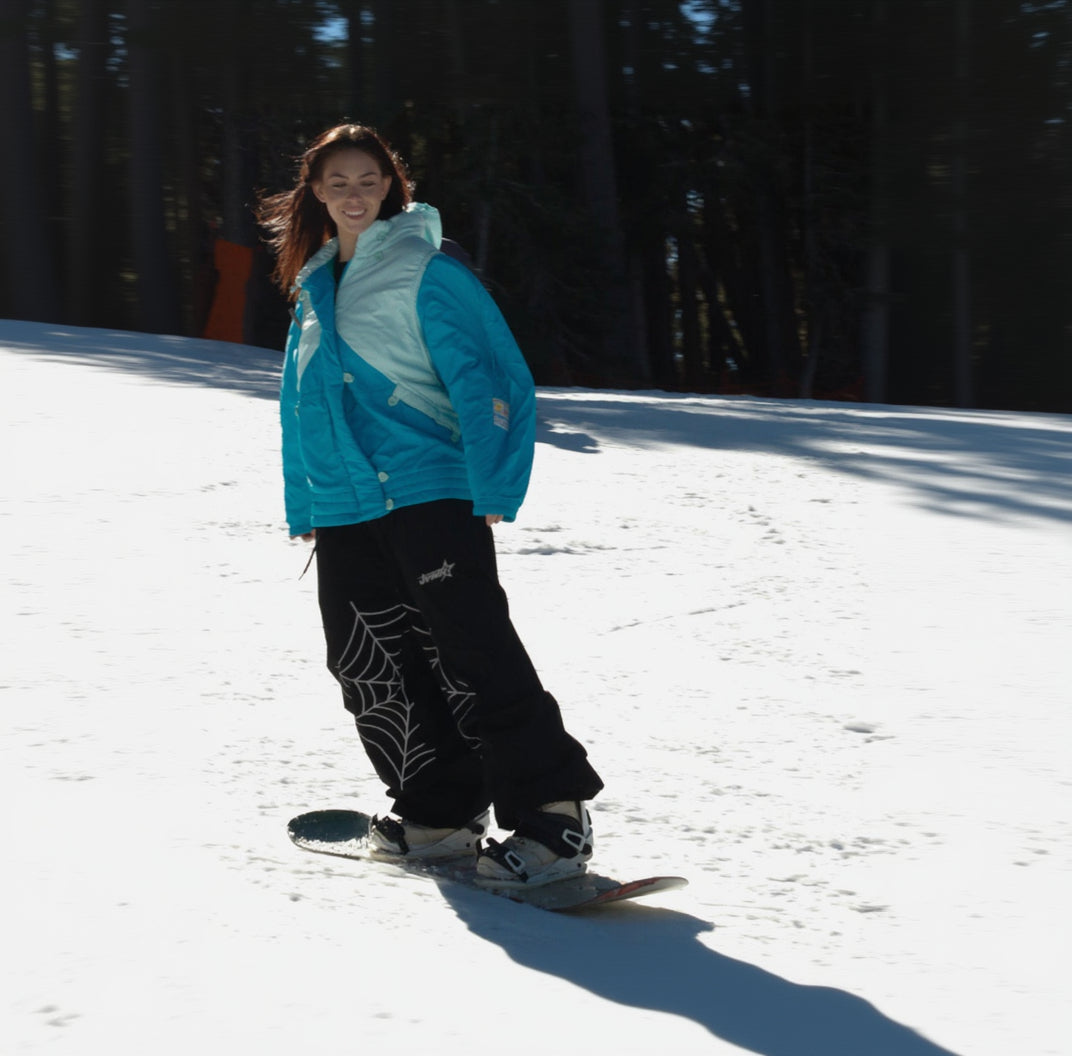Sky Blue and White "Snow Seekers" Brand Winter Jacket Size Med