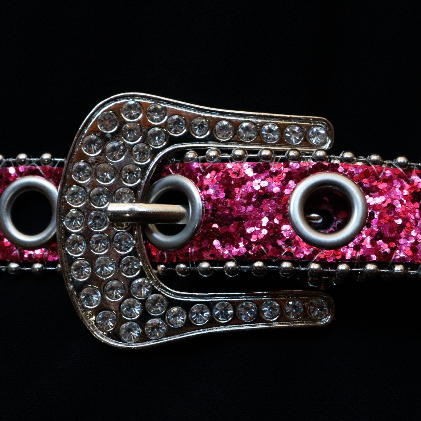 Bedazzled Magenta Pink Belt