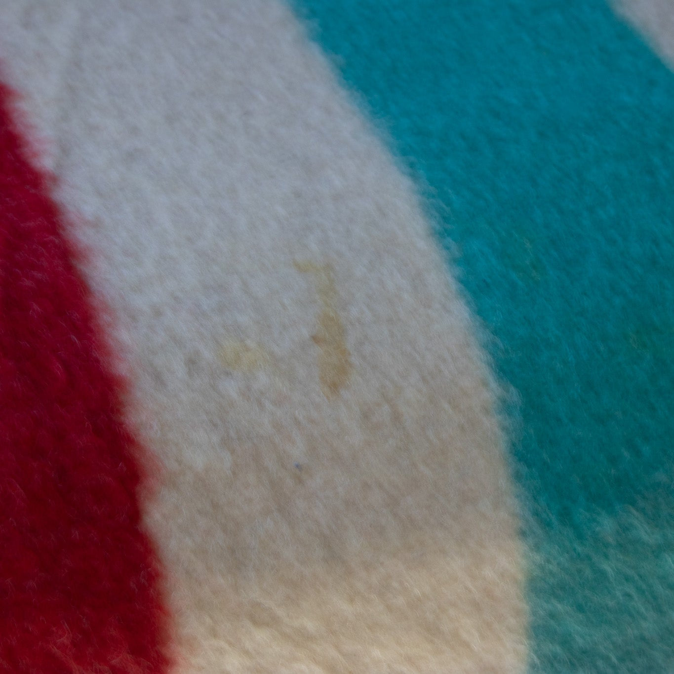 Hudson's Bay 4-Point Wool Blanket Off-White Bold Multi-Colored Stripes