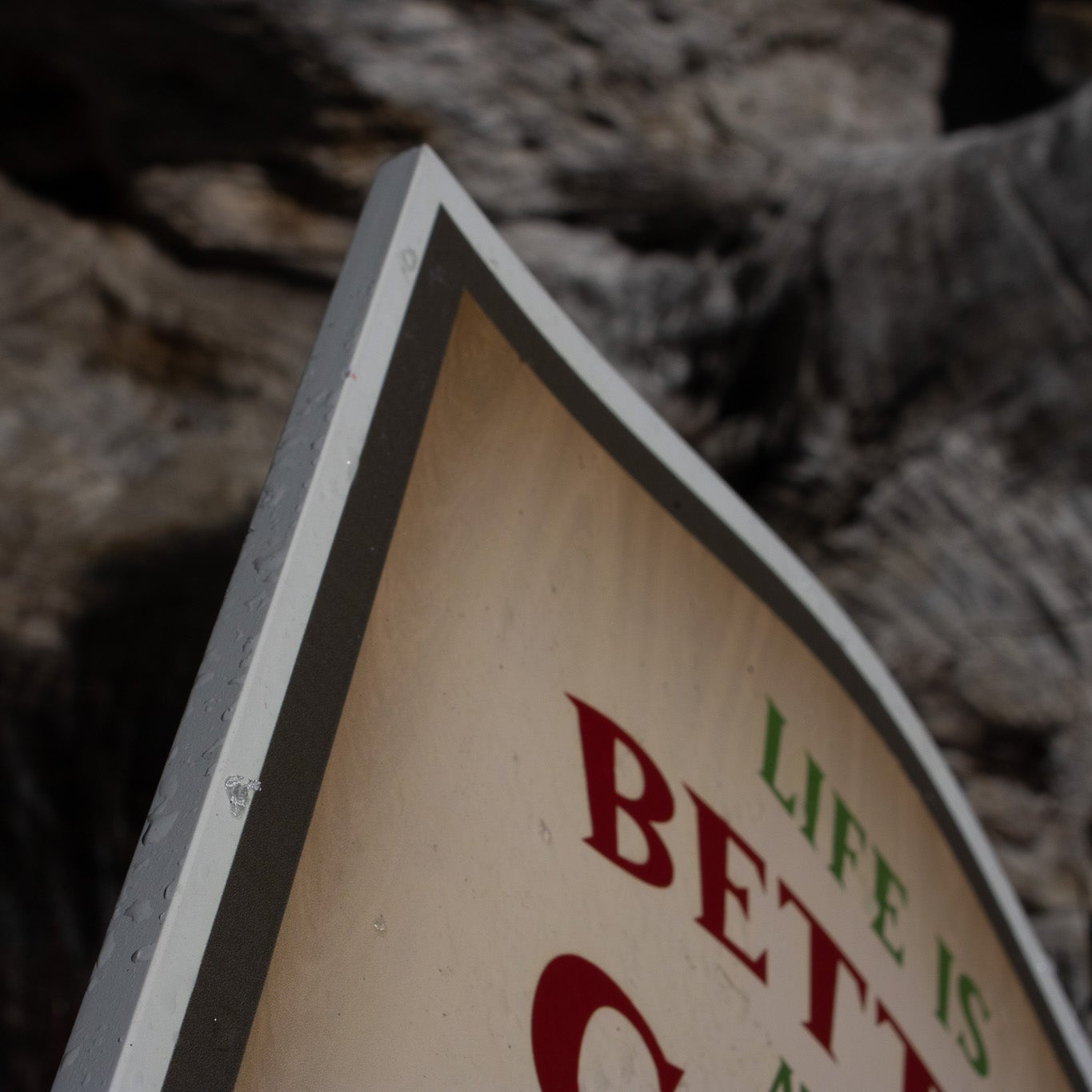 Wooden Hand Painted "Life is Better at the Cabin Lakeview Chalet" Bear Sign