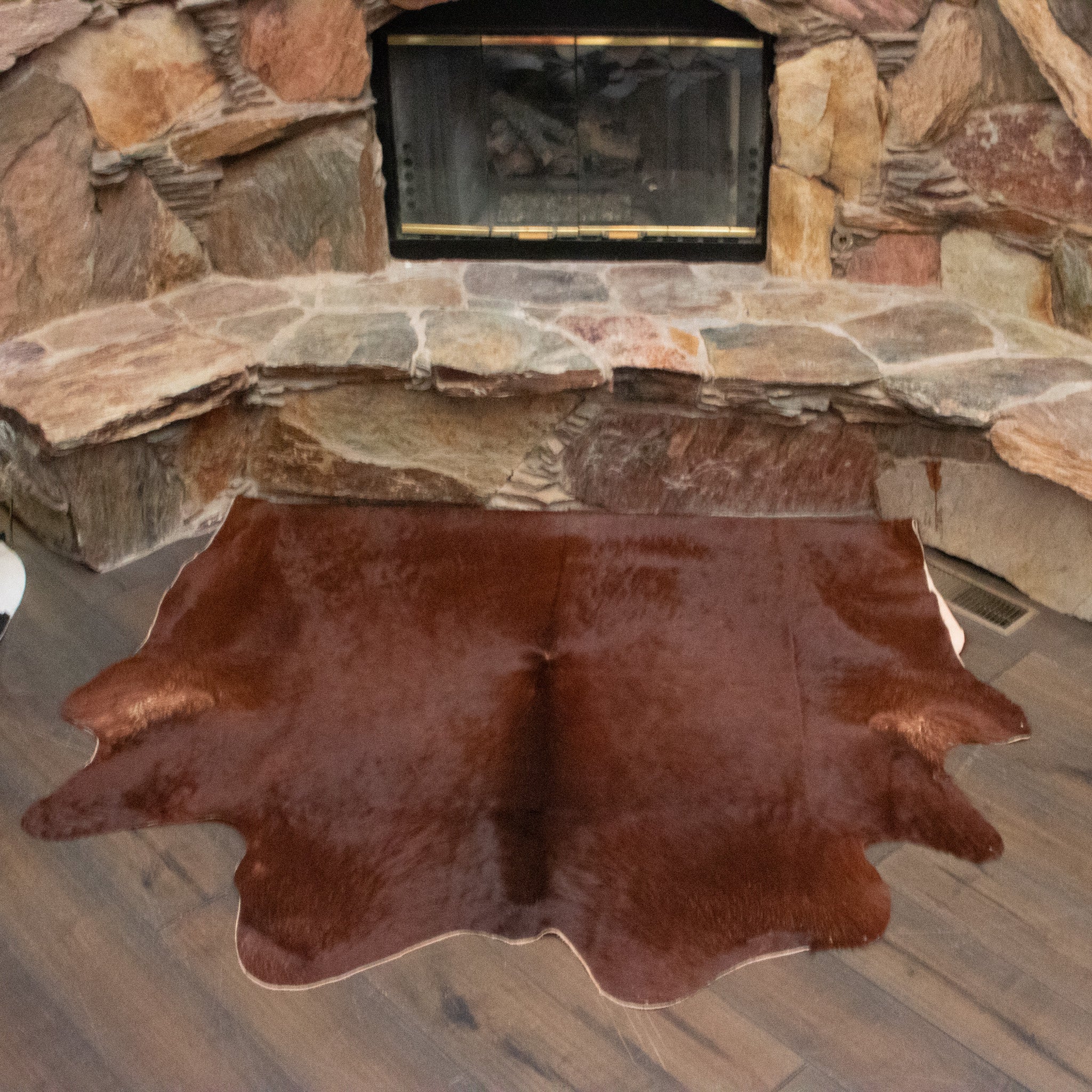 Remarkable Brown Cowhide Handmade By Artisan in Brazil