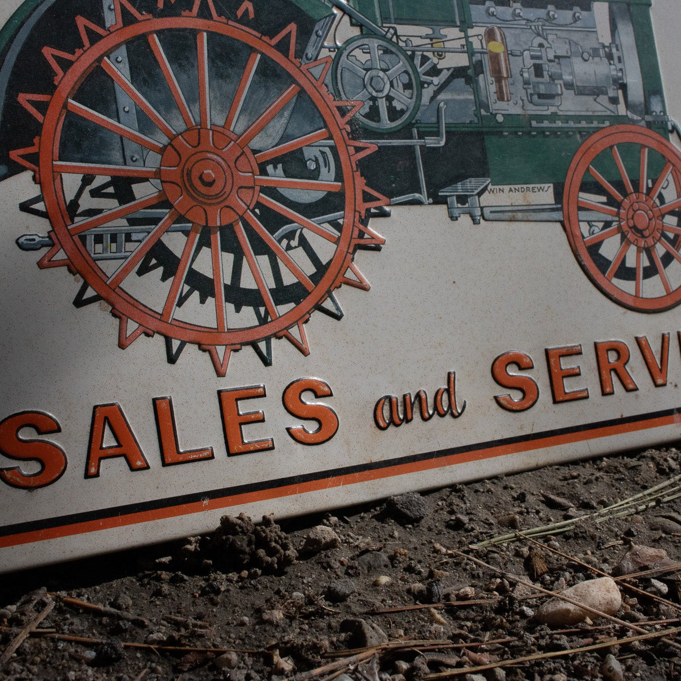 "Oliver Farm Equipment Sales and Service" Tin Sign