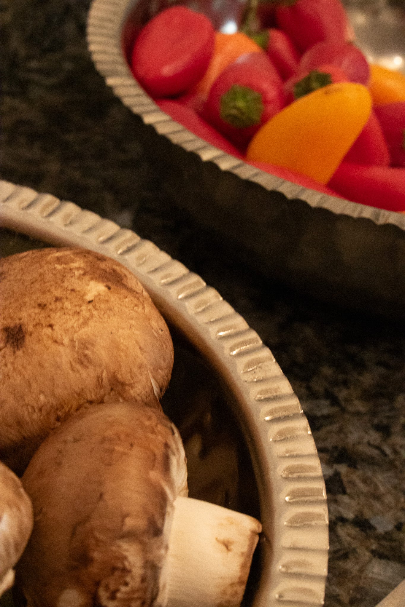 Set of 2 Textured Silver Bowls – A Touch of Sophistication for Any Table
