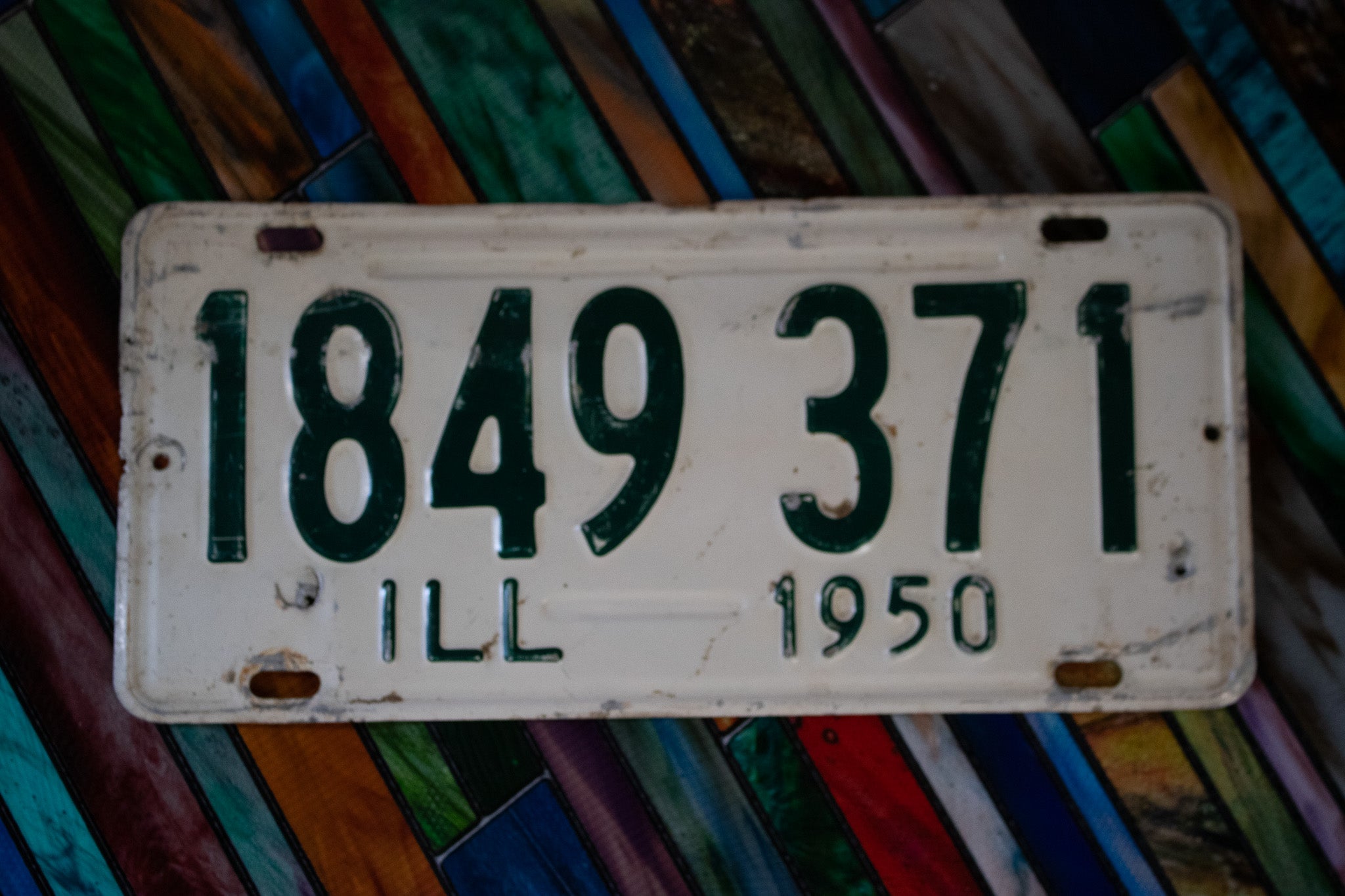 Vintage Illinois License Plate from 1950