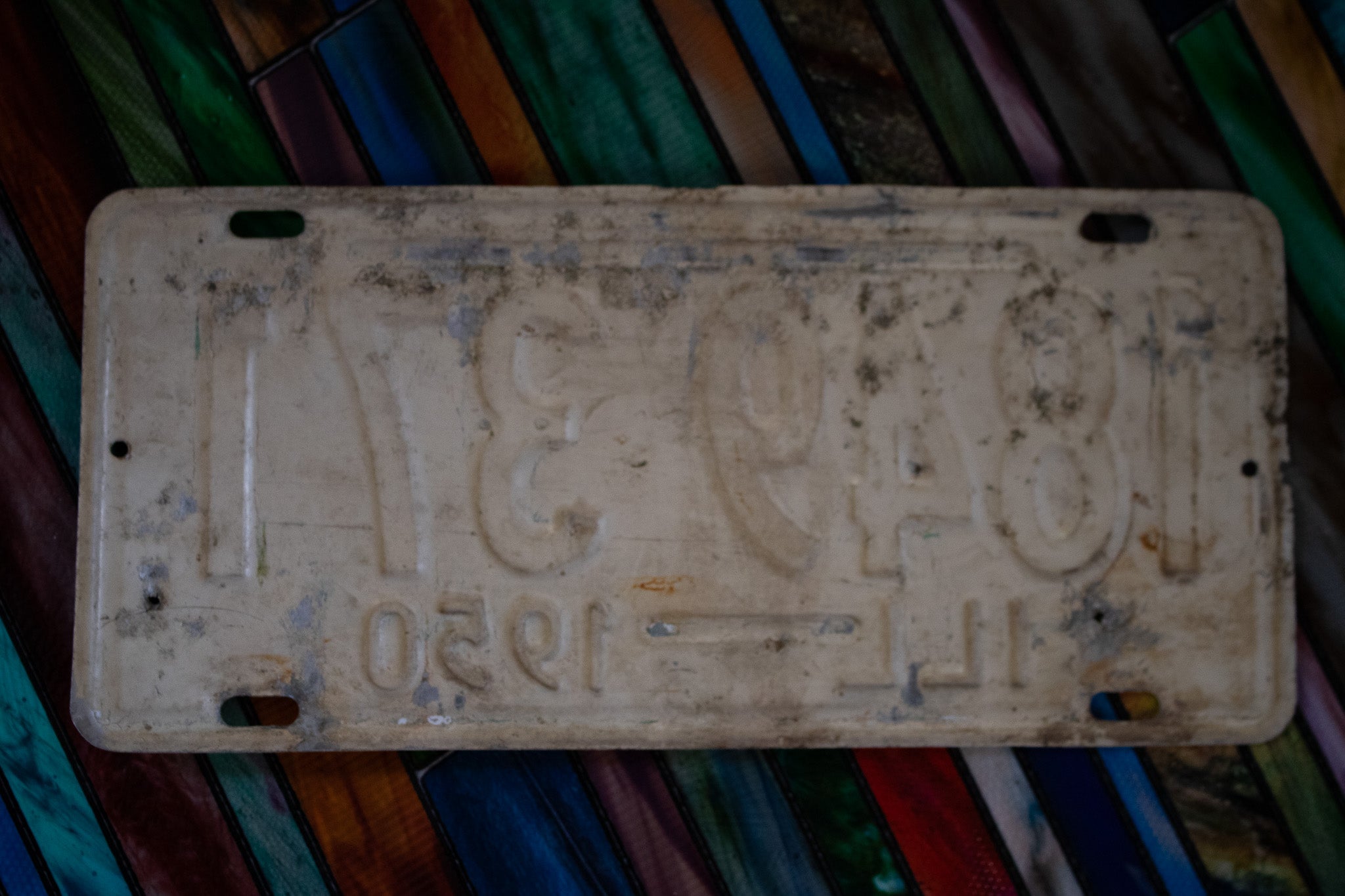 Vintage Illinois License Plate from 1950