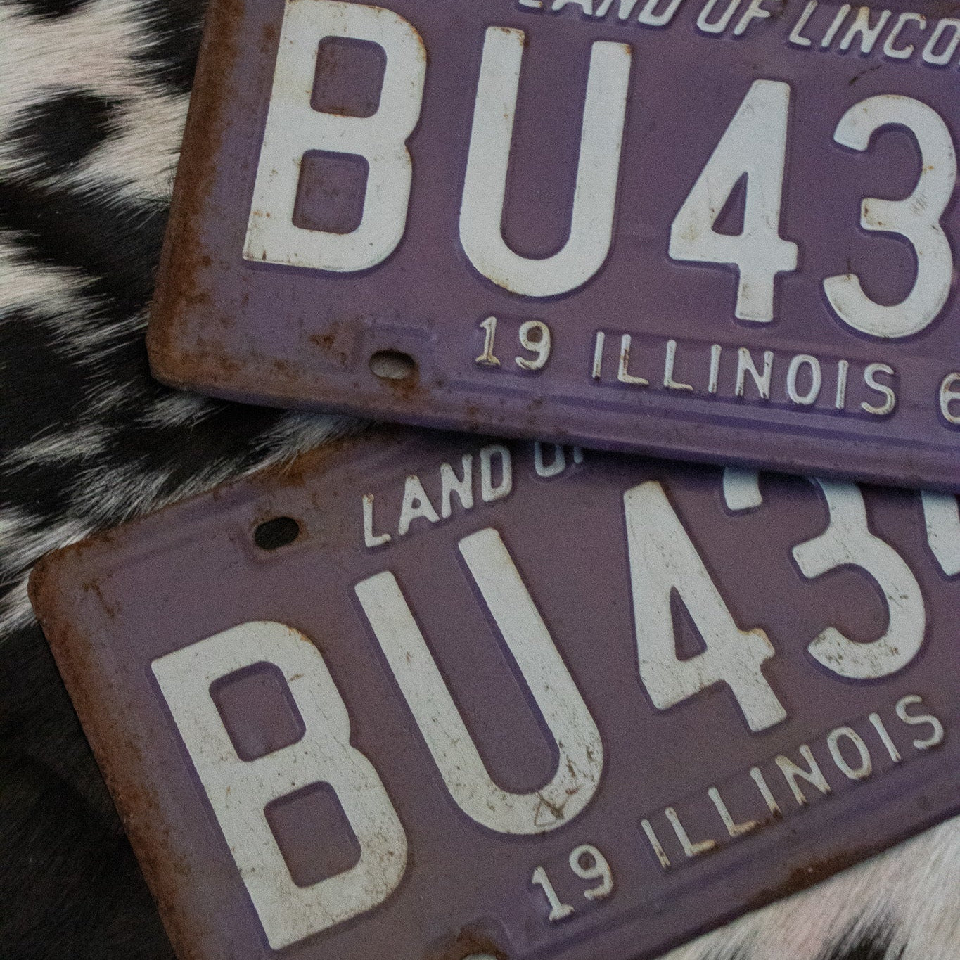 Land of Lincoln 1964 Illinois License Plate Set