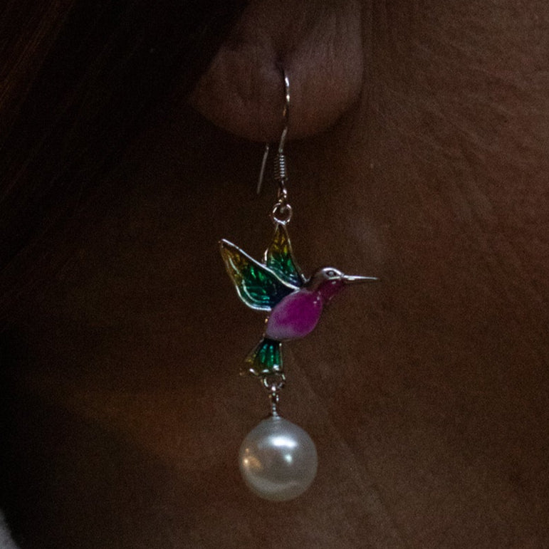 Humming Bird Dangle Earings