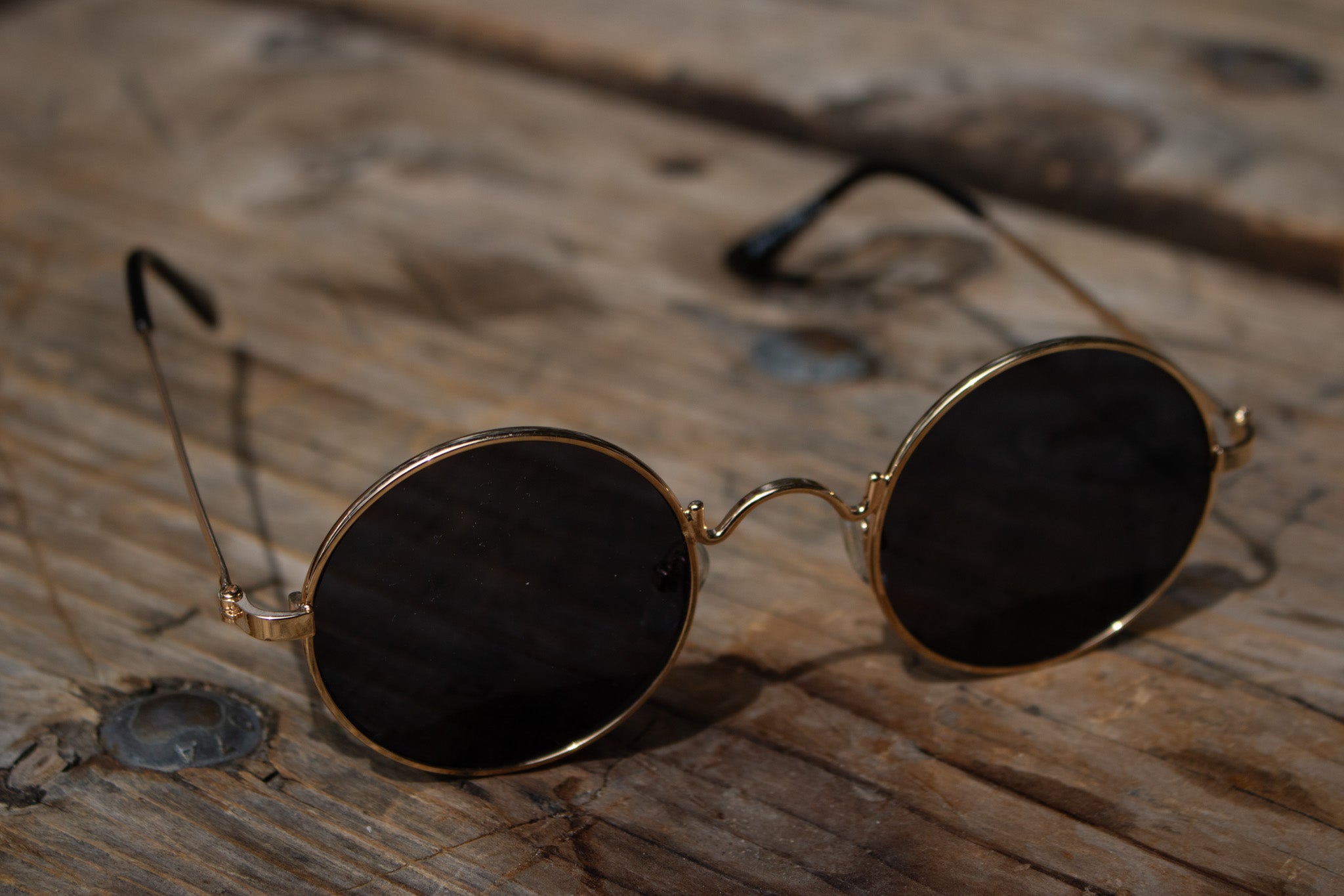 Classic Retro Hip Hop Circular Polarized Sunglasses