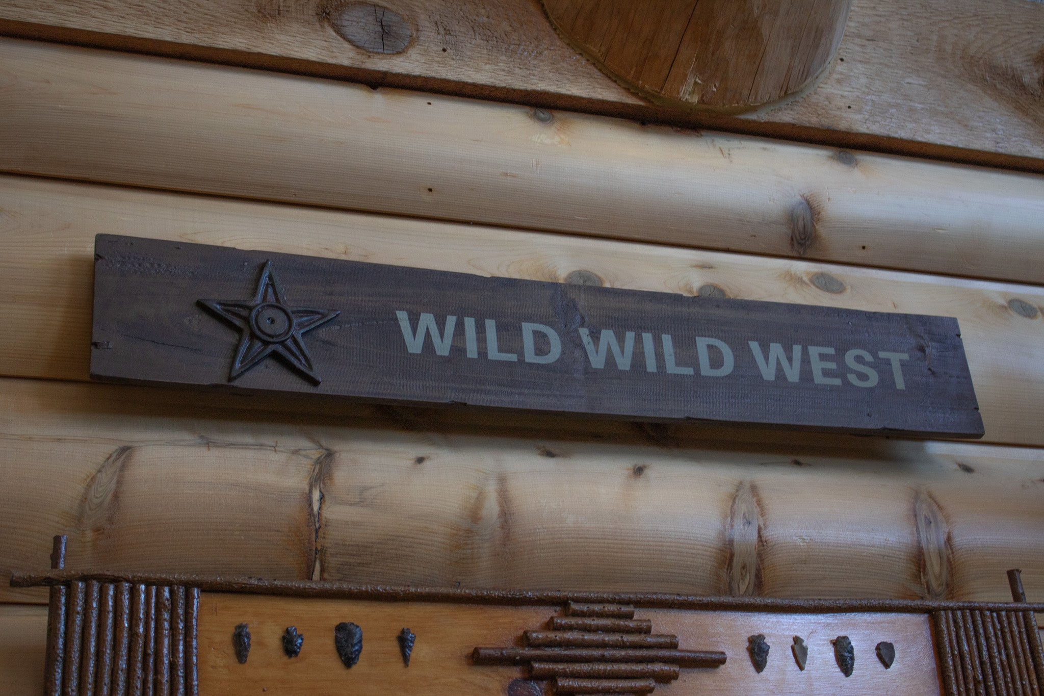 The "Wild Wild West" Wooden Sign