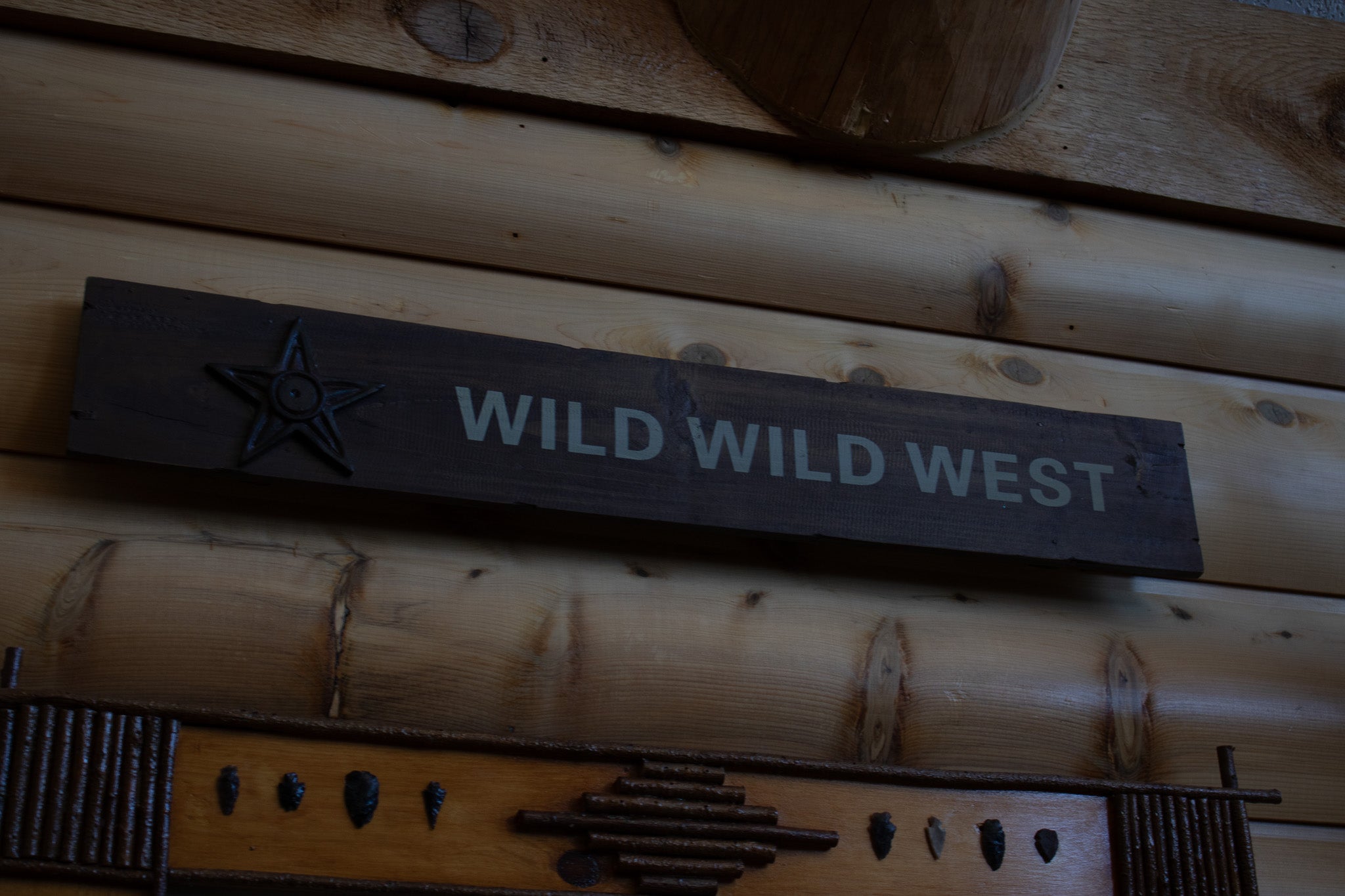 The "Wild Wild West" Wooden Sign