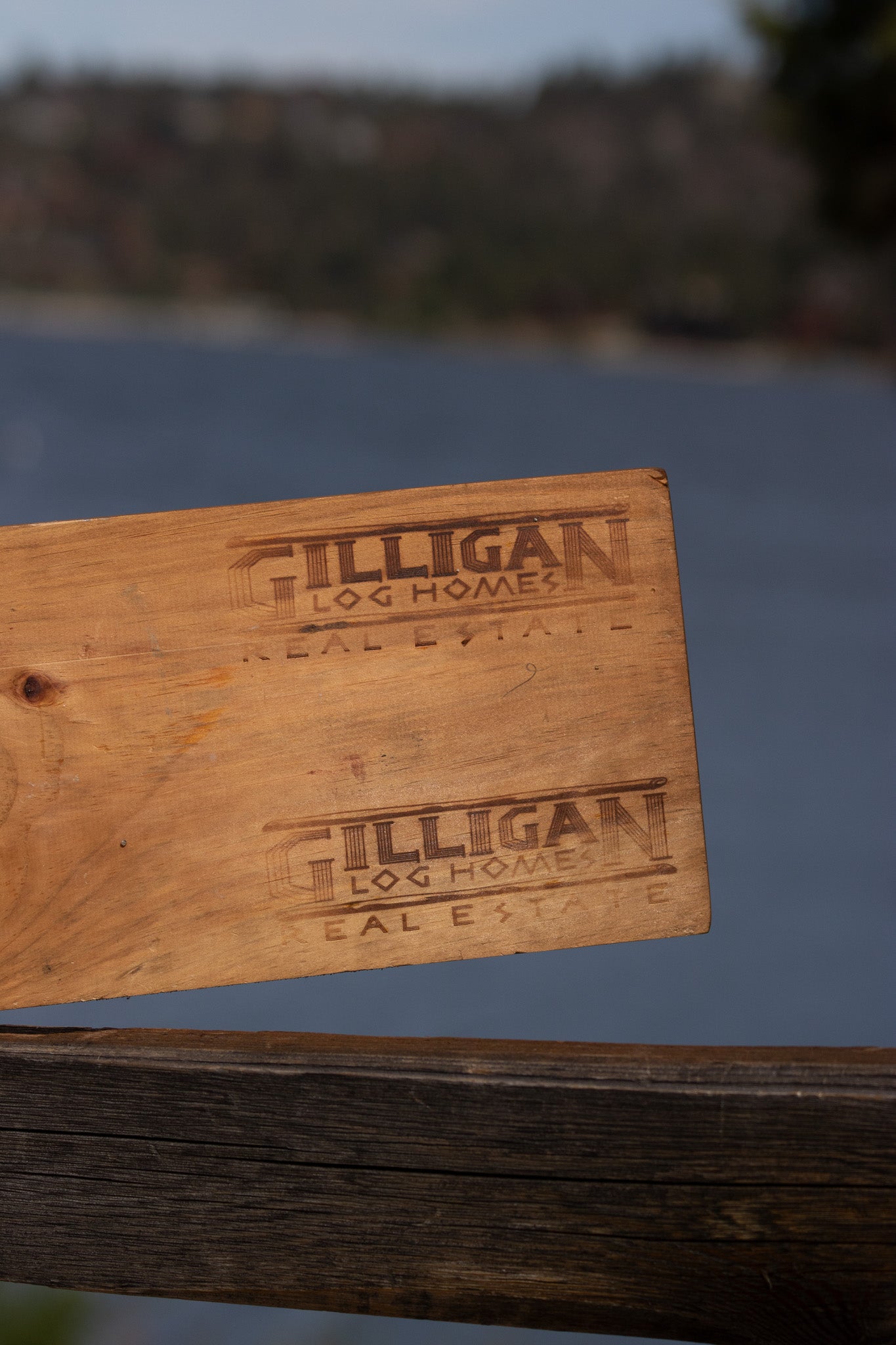 "Welcome To the Lake" Wooded Sign
