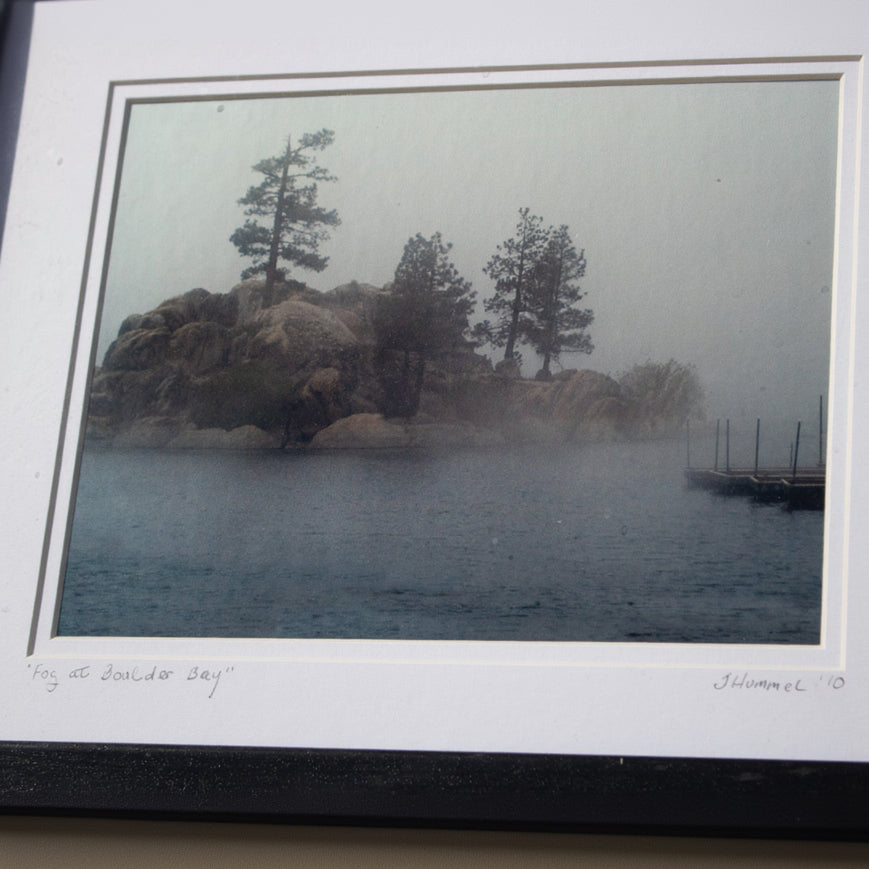 Framed John Hummel "Fog at Boulder Bay" Photograph