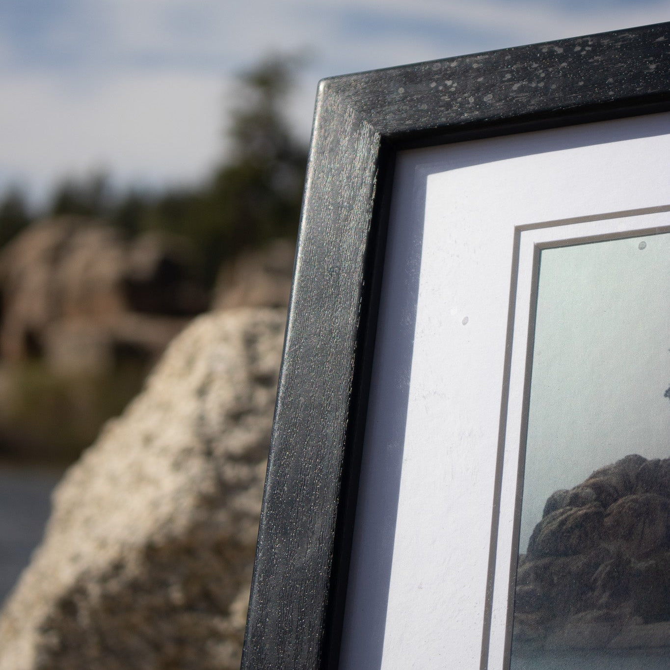 Framed John Hummel "Fog at Boulder Bay" Photograph