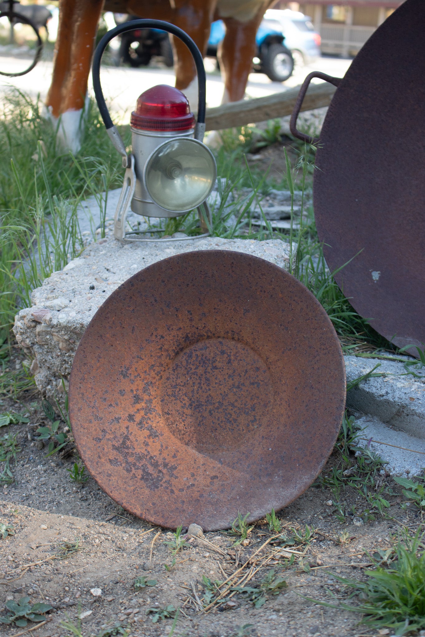 Antique Metal Mining Pan 3 Piece Set