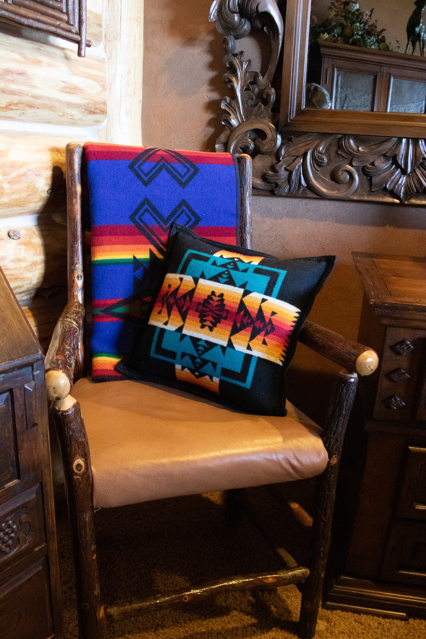 Pendleton Black Chief Joseph Pillow 16"x16"
