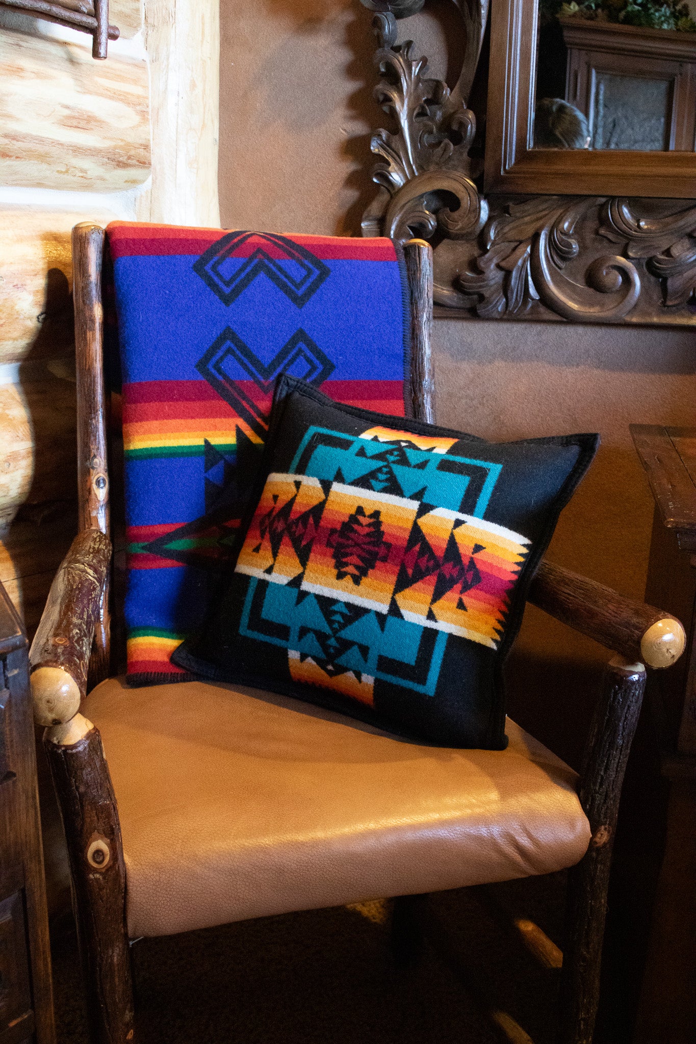 Pendleton Black Chief Joseph Pillow 16"x16"