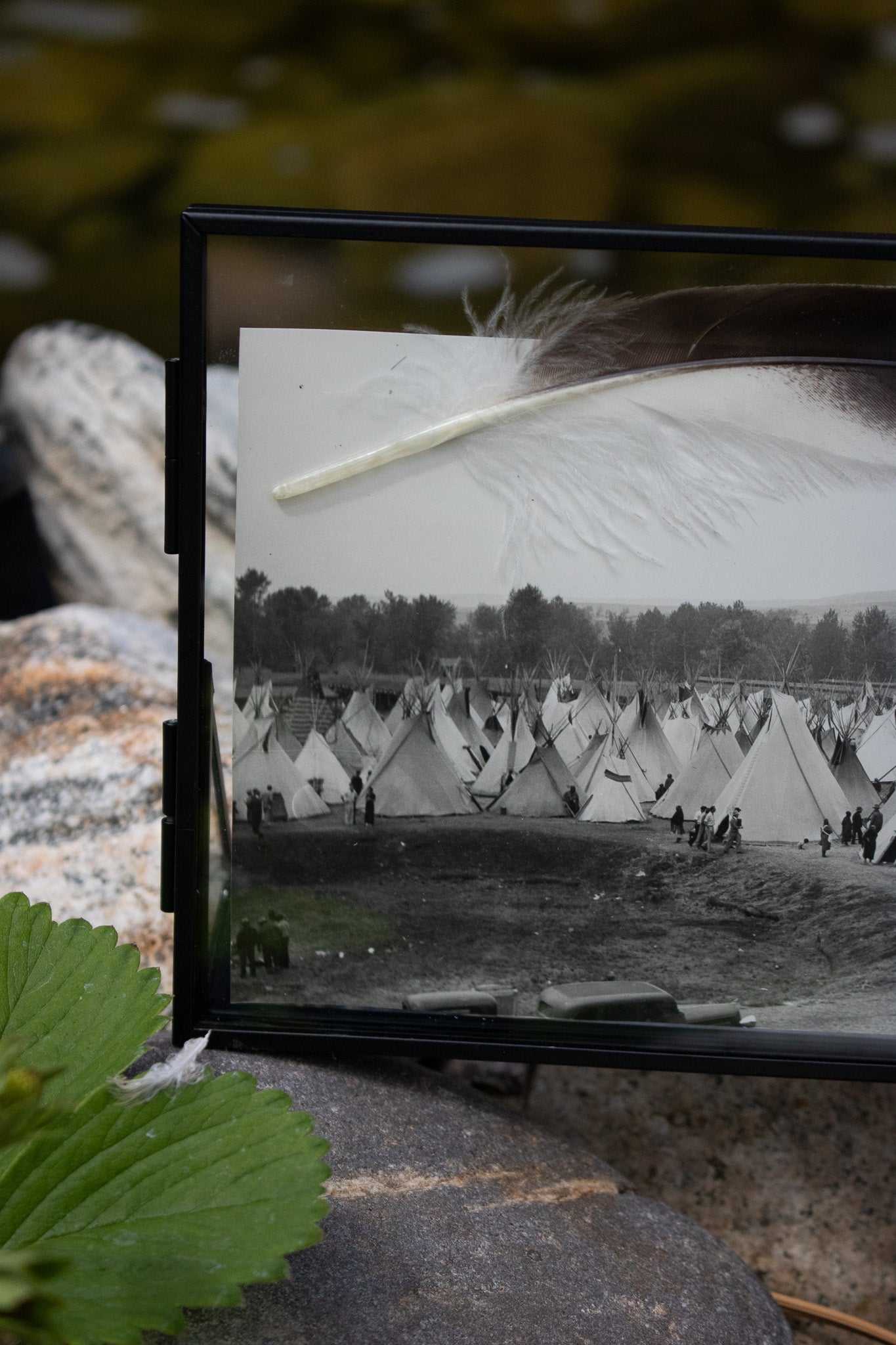 1937 Photograph of Indian Village & Teepees at Pendleton Round-Up in Oregon